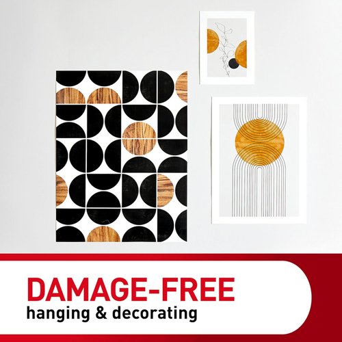 Command Poster Strips Value Pack - 64 Damage-Free Hangers for Easy Wall Decor | White Adhesive