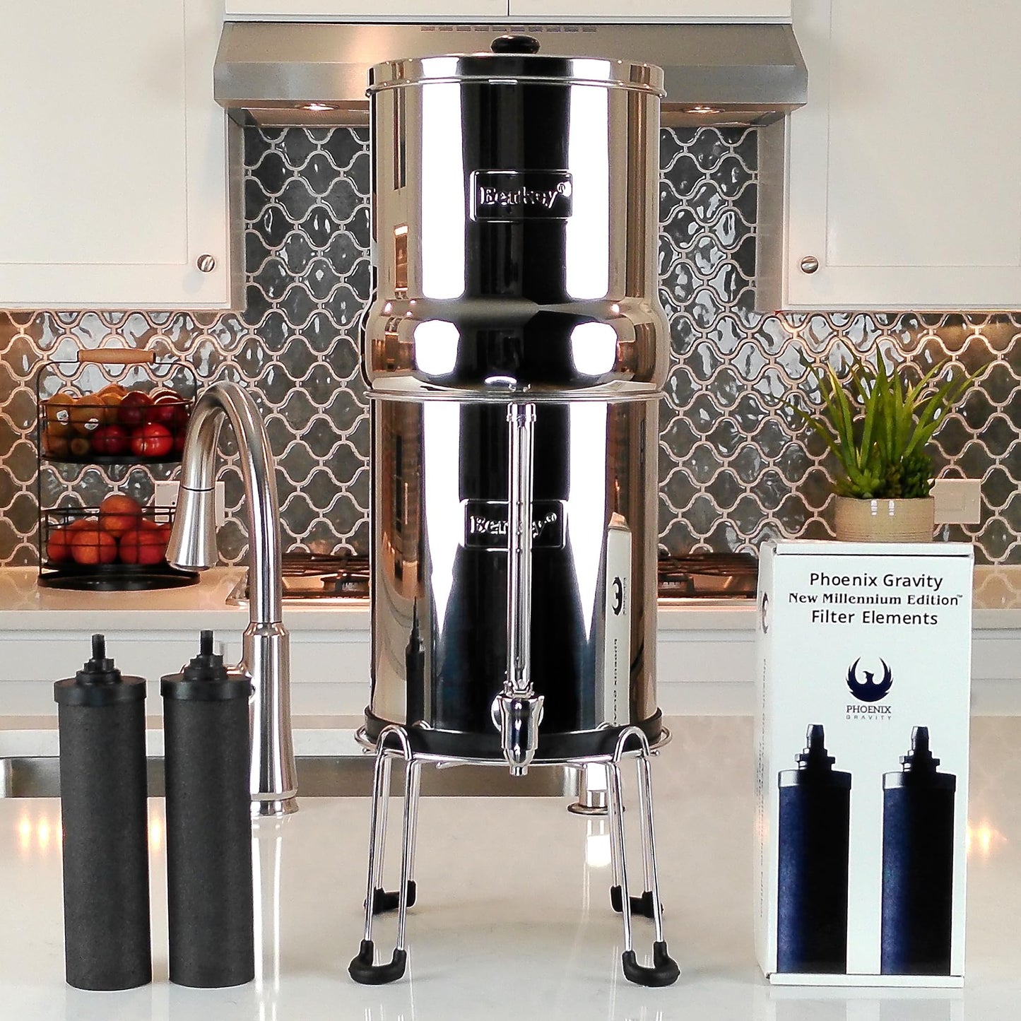 Berkey - Phoenix Gravity New Millennium Edition Water Filter Elements (Set of 2) - NMCL Endorsed Replacement in Lieu of Black Berkey Elements BB9-2