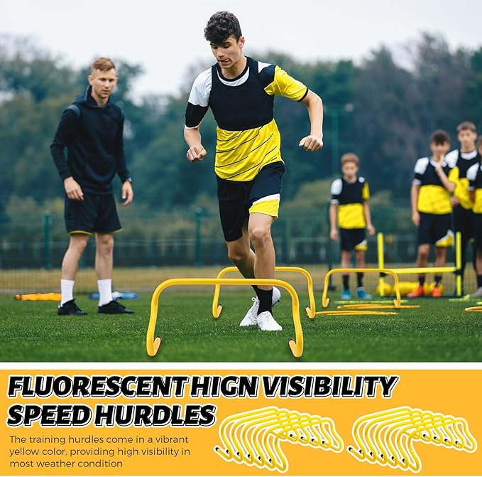 Wettarn 20 Pcs 9" Speed Training Agility Hurdles for Athletes Training Hurdles Reliable Training Hurdle Plyometric and All Purpose Hurdles Training Equipment for Soccer Basketball Football