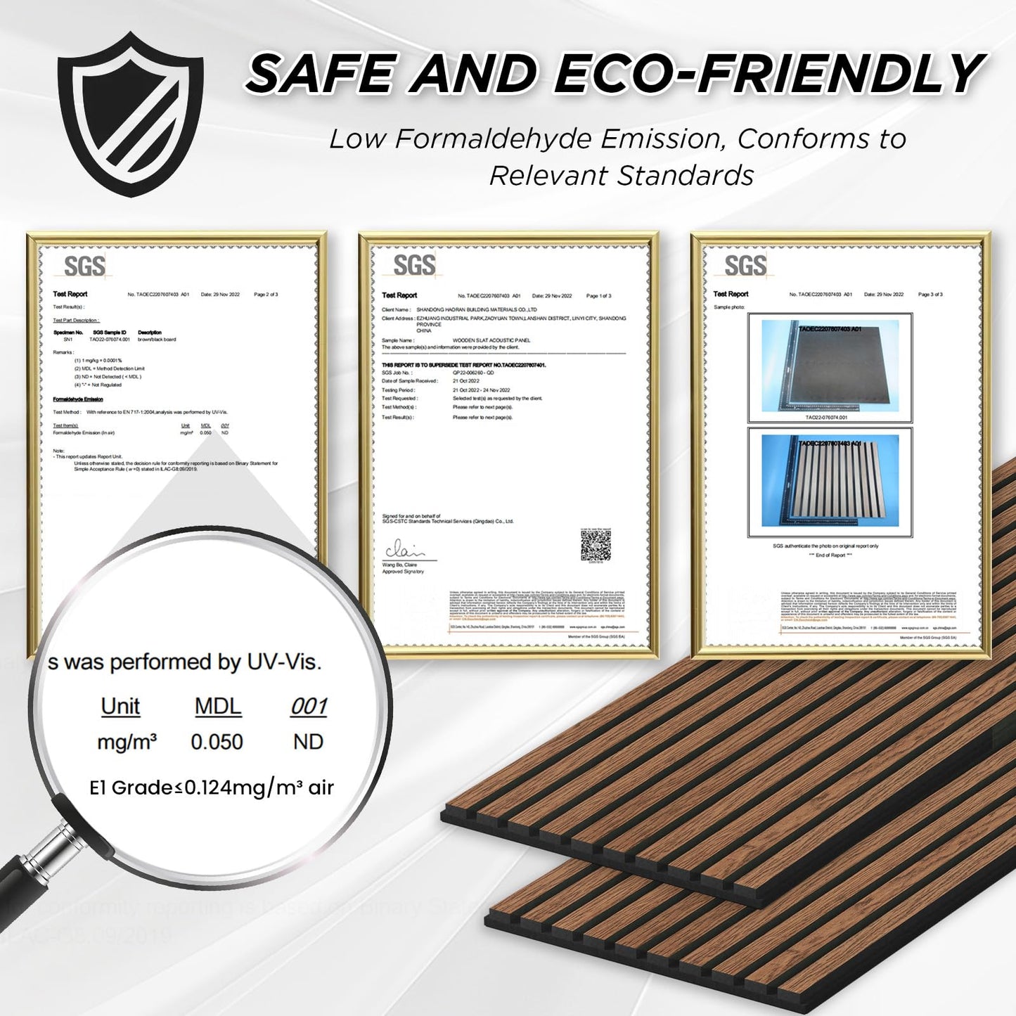 Smartstandard 2 Pack 105.9" x 12.6" Wood Slat Wall Panels, Soundproof Wooden Wall Panels, 3D Fluted Wood Panels for Interior Wall Decor, Classic Brown