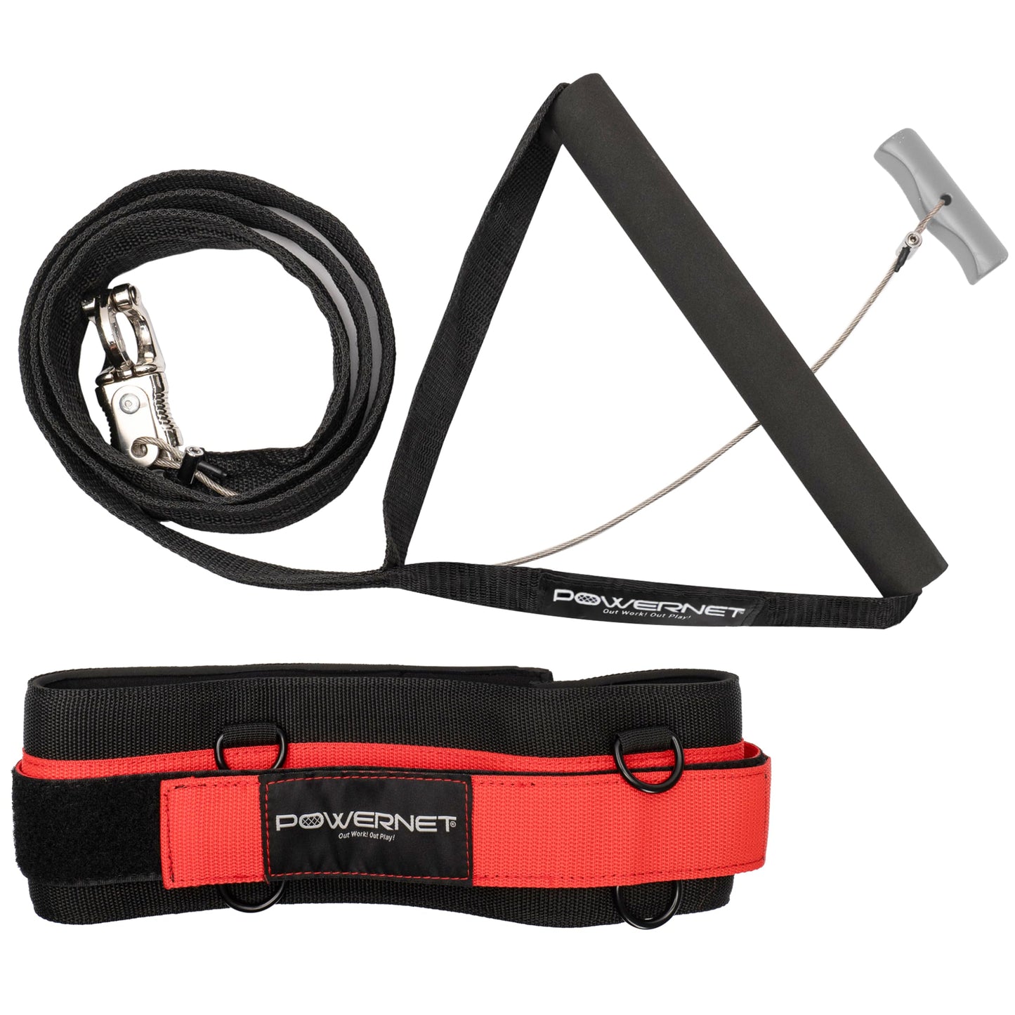 PowerNet Tension Trainer for Speed & Agility, Resistance Band Running Belt with Quick Release Handle, Speed Strength Training Equipment, Resistance Training for Basketball, Football, Baseball, Soccer