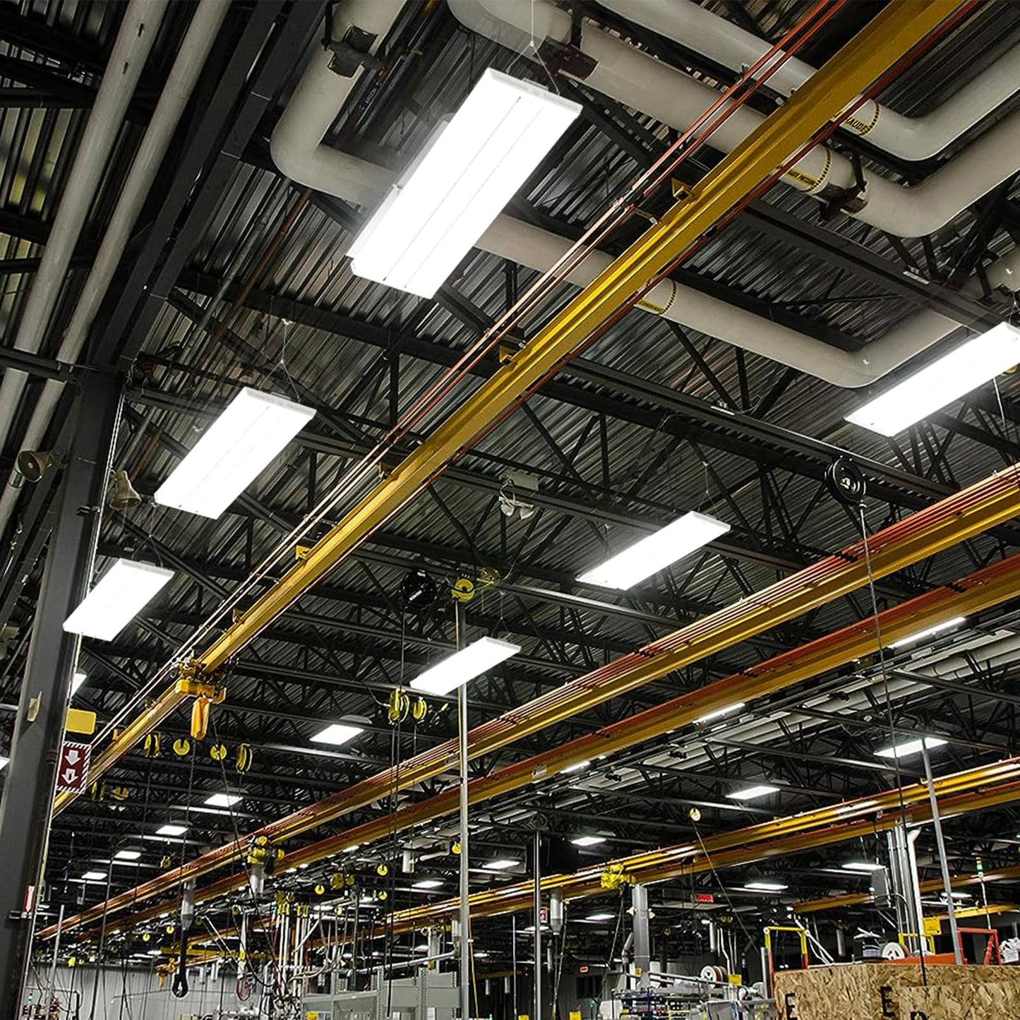 ACOHOOK 2FT 200W LED Commercial Linear High Bay Light 28000LM[Eqv.960W MH/HPS],AC100-277V【Driver Equipped】 5000K,Linear Hanging High Bay Light-4Pack