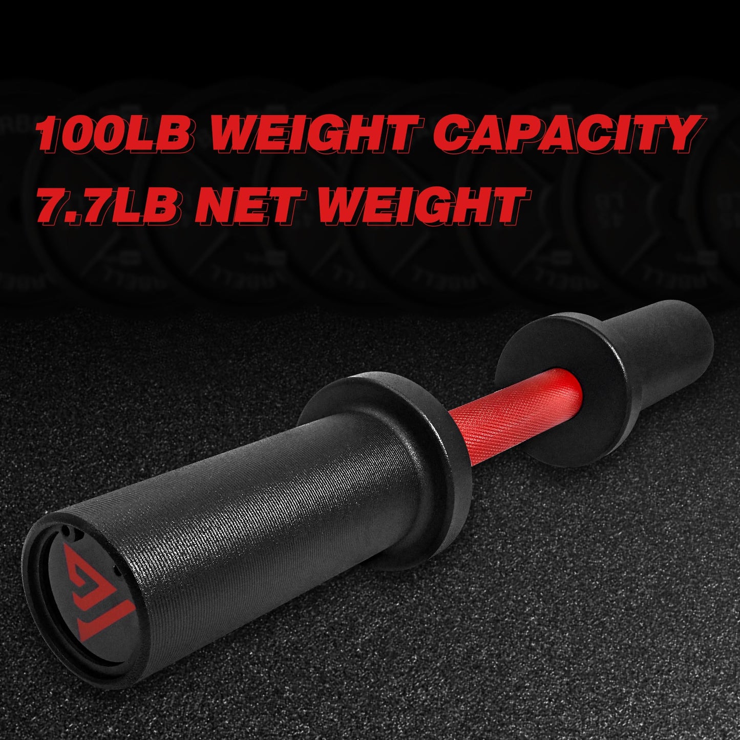16" Olympic Dumbbell Handle, Loadable Dumbbells for 2-inch Olympic Weight Plates, Dumbbell Bar for Home Gym Strength Training, 2 Pair of Spring Collars Included