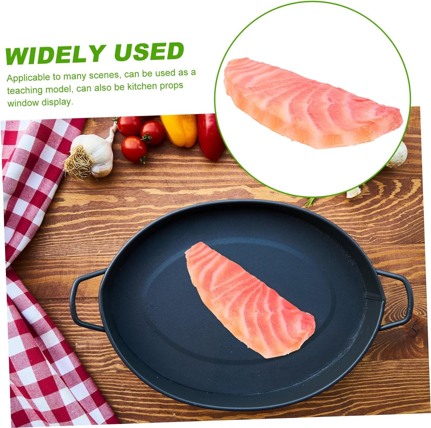 GARIOUANS Fake Salmon Model Realistic PVC Salmon Food Prop for Photography Restaurant Decor and Sushi Plate Display