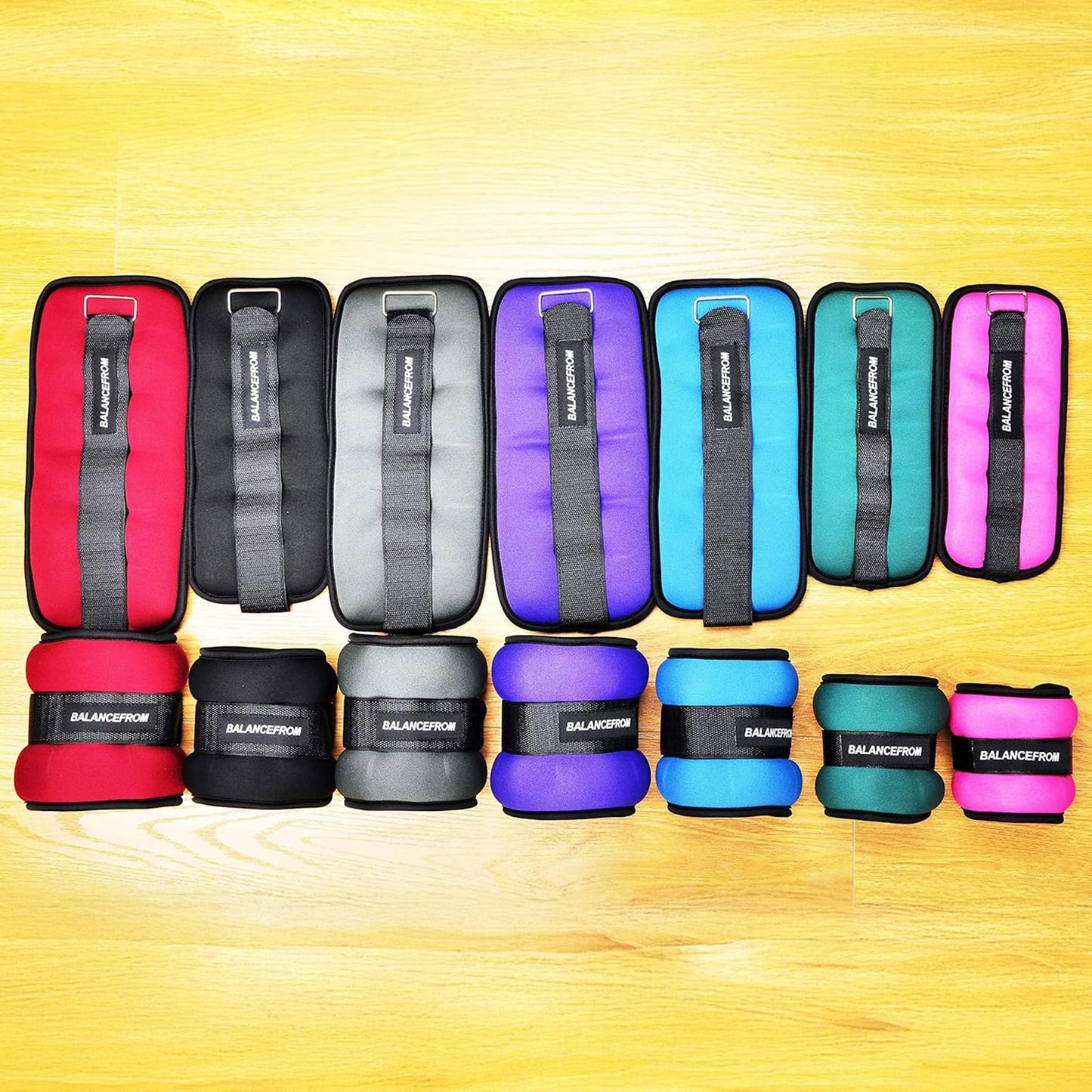Fitvids Fully Adjustable Ankle Wrist Arm Leg Weights, 1-20LBS, Multiple Options