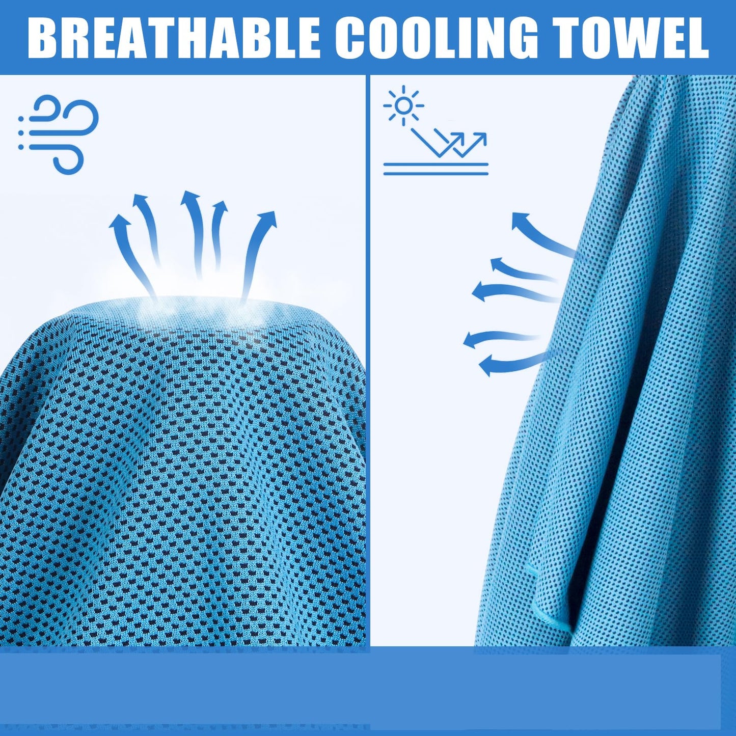 NUOYEE 4 Pack Cooling Towels Wrap for Neck Face,Ice Cold Towel Rags Quick Dry for Gym Fitness Yoga Tennis Cycling Running Hiking Workout Sweat(Multicolor-02)