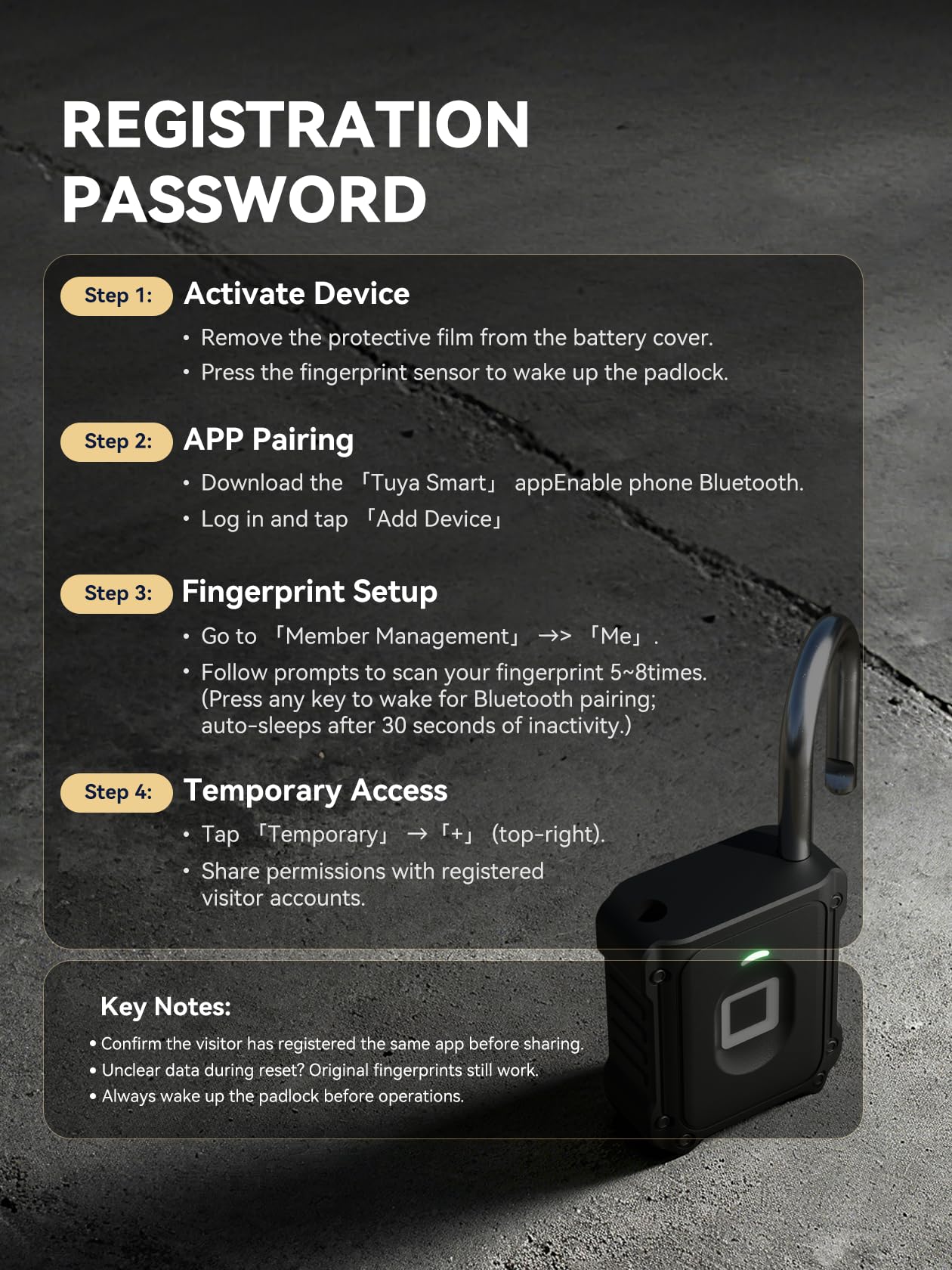 NexusLab Fingerprint Padlock, Smart Biometric Locker Lock with Bluetooth TUYA App Control, IP67 Waterproof Gym Lock, Keyless Combination Lock Alternative for School Locker, Sports & Outdoor Gates