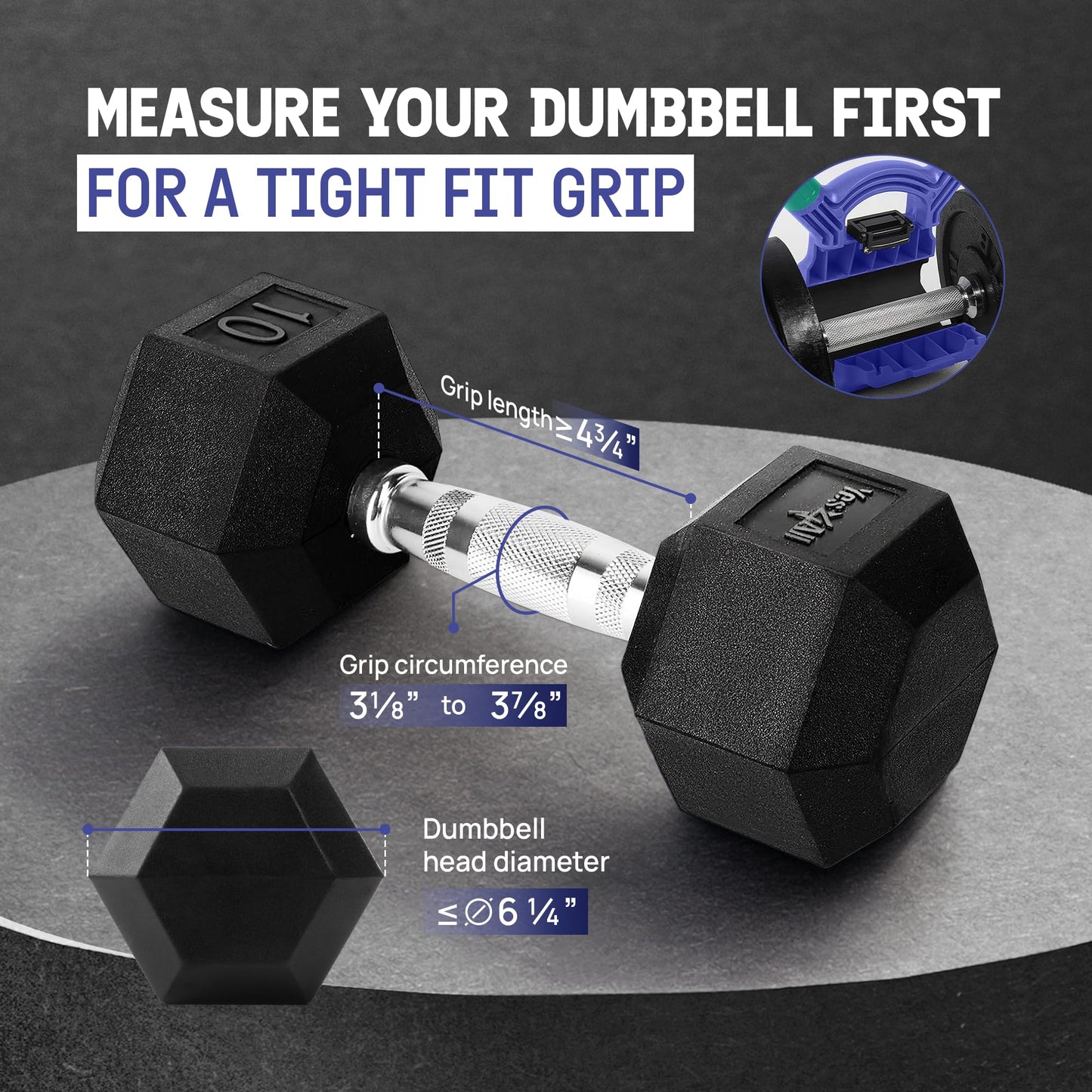 Yes4All Kettlebells Grip, Dumbbell Grip Handle, Convert Dumbbells into Kettlebell for Home Gym, Kettlebell for Weights Plate
