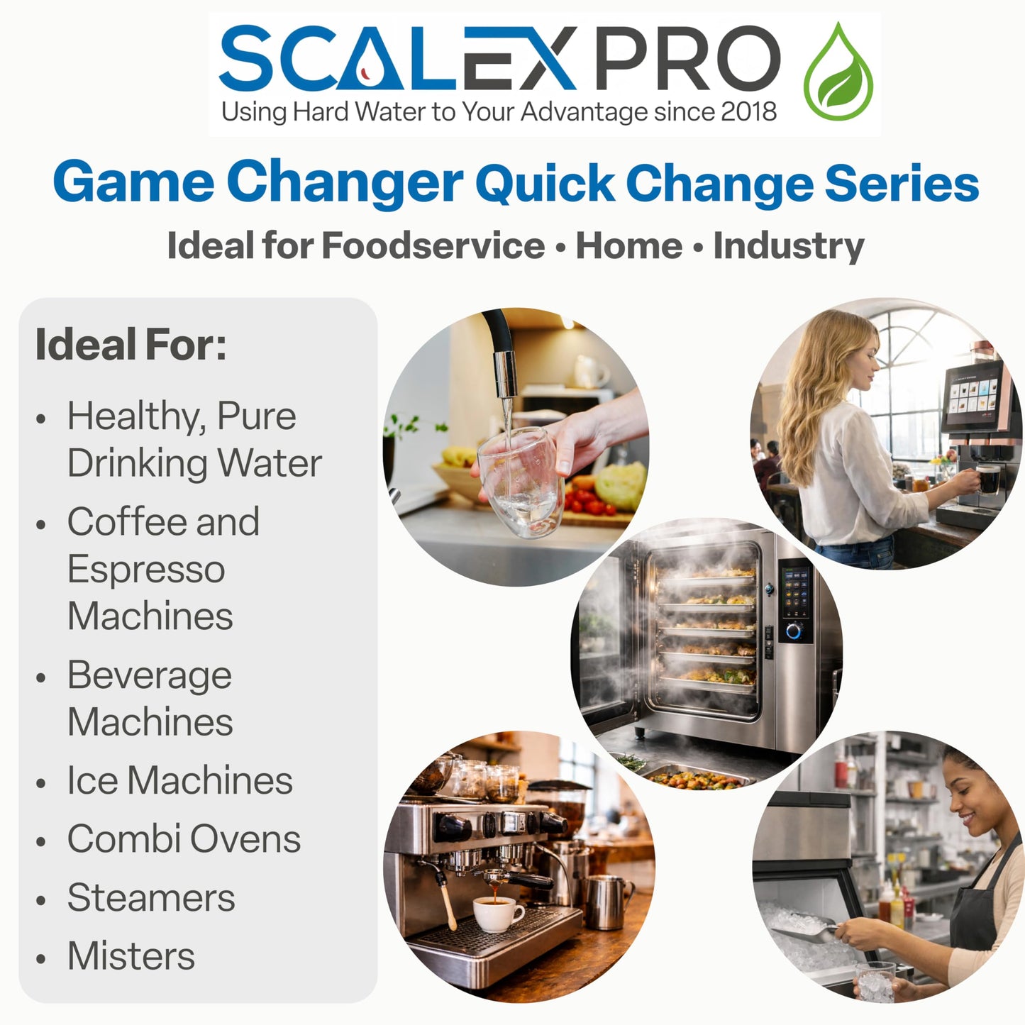 ScaleX Pro Game Changer 12” Hard Water Scale Prevention Filter – Salt-Free NAC Technology Prevents Scale Up to 26 Grains, Removes Chlorine & Other Common Municipal Water Chemicals, 6,000 Gallons