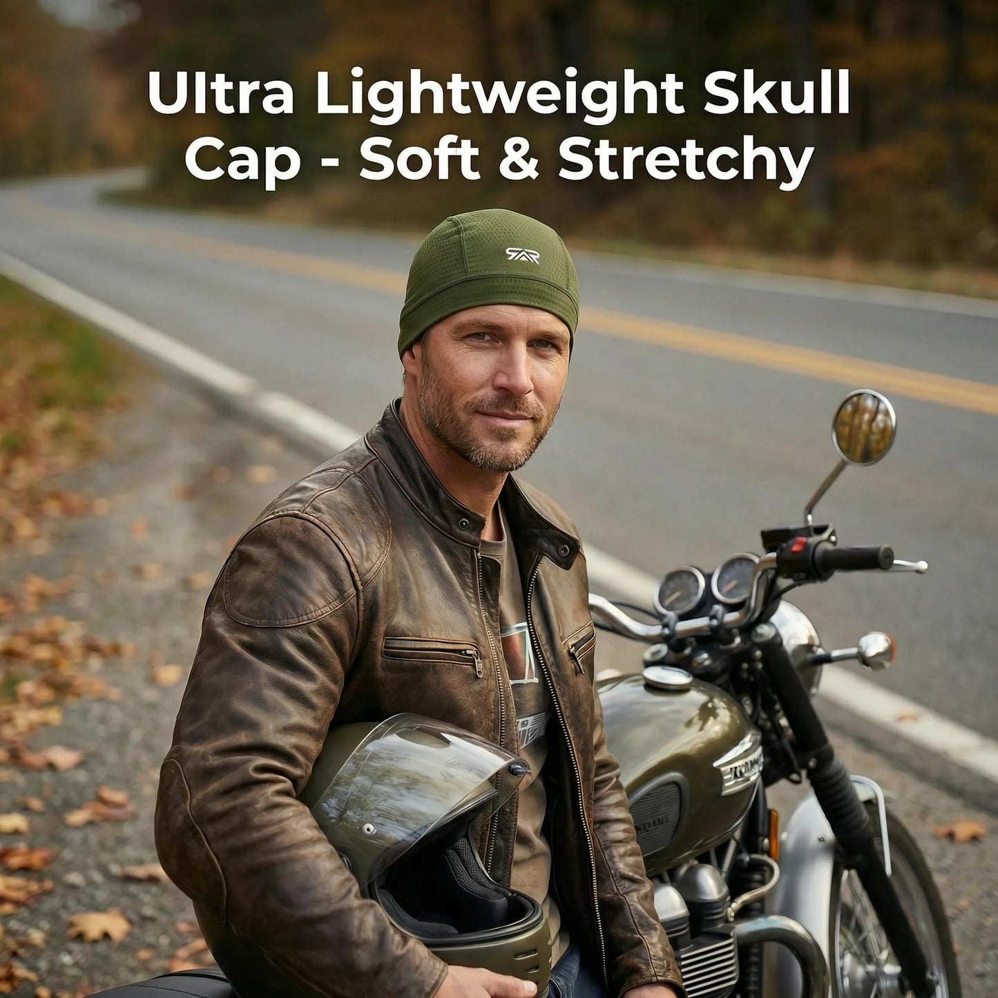 AUSFLUG 2-Pack Cooling Skull Cap for Men Women - Breathable Mesh Quick Dry Helmet Liner for Cycling Motorcycle Running Sports