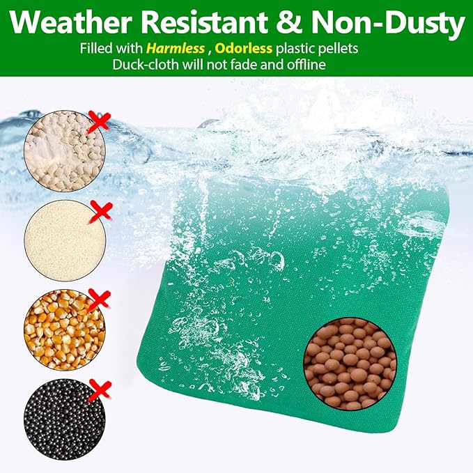 EunHo Cornhole Bags Set of 8 Regulation Size & Weight Corn Hole Bean Bags Official Professional All Weather for Tossing Game with Carry Case