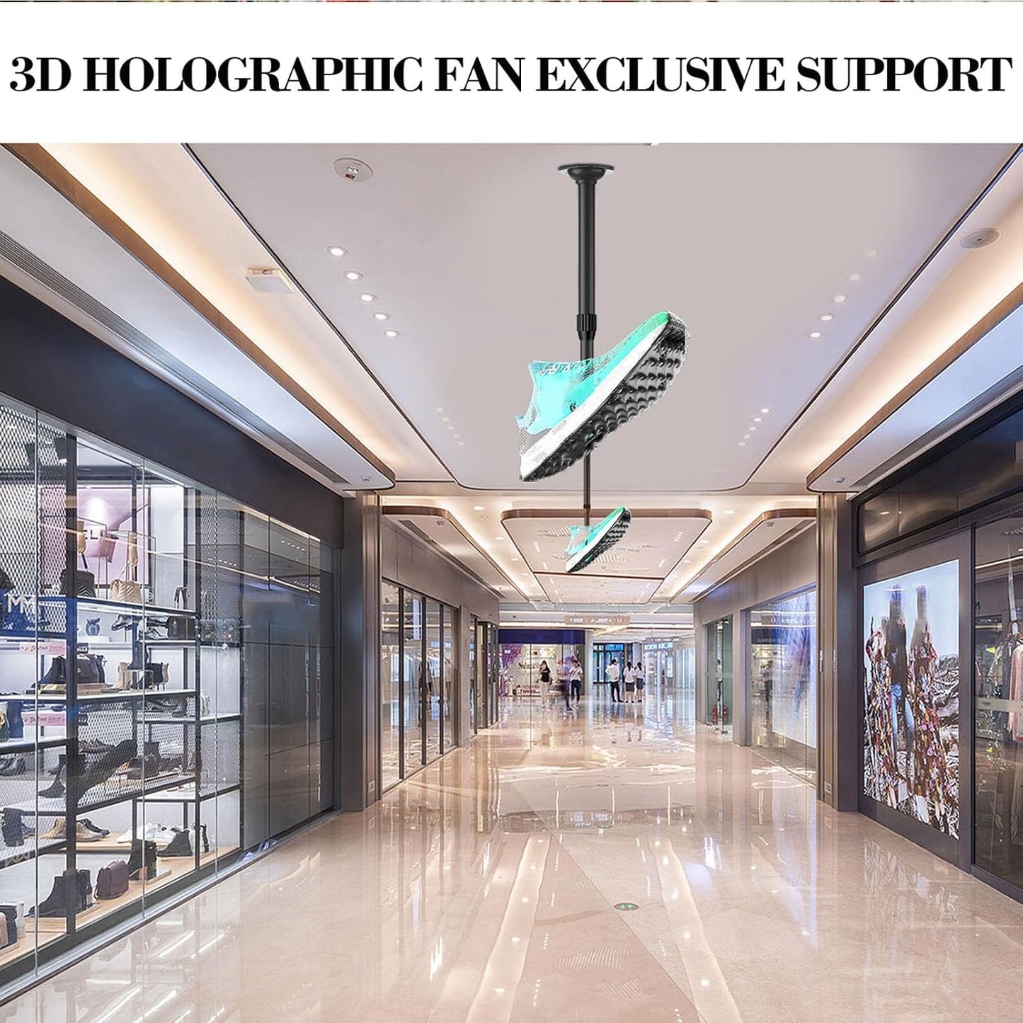 TIKATARER 3D 15. 5 24 Inches Holographic Projection Bracket, Advertising Hologram Fan Hologram Fan Desktop Stand