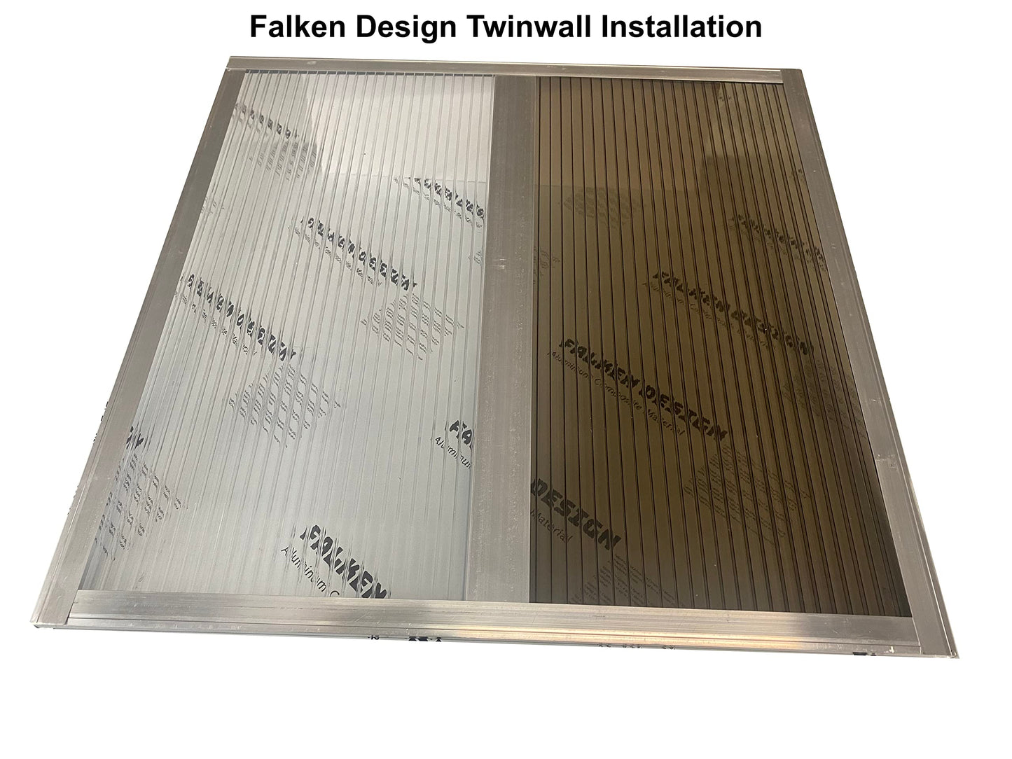 Falken Design Polycarbonate Roof Panel Twinwall (Multiwall) Bronze 24 in. x 48 in. x 1/4 in. (6MM) Thick (Set of 4)