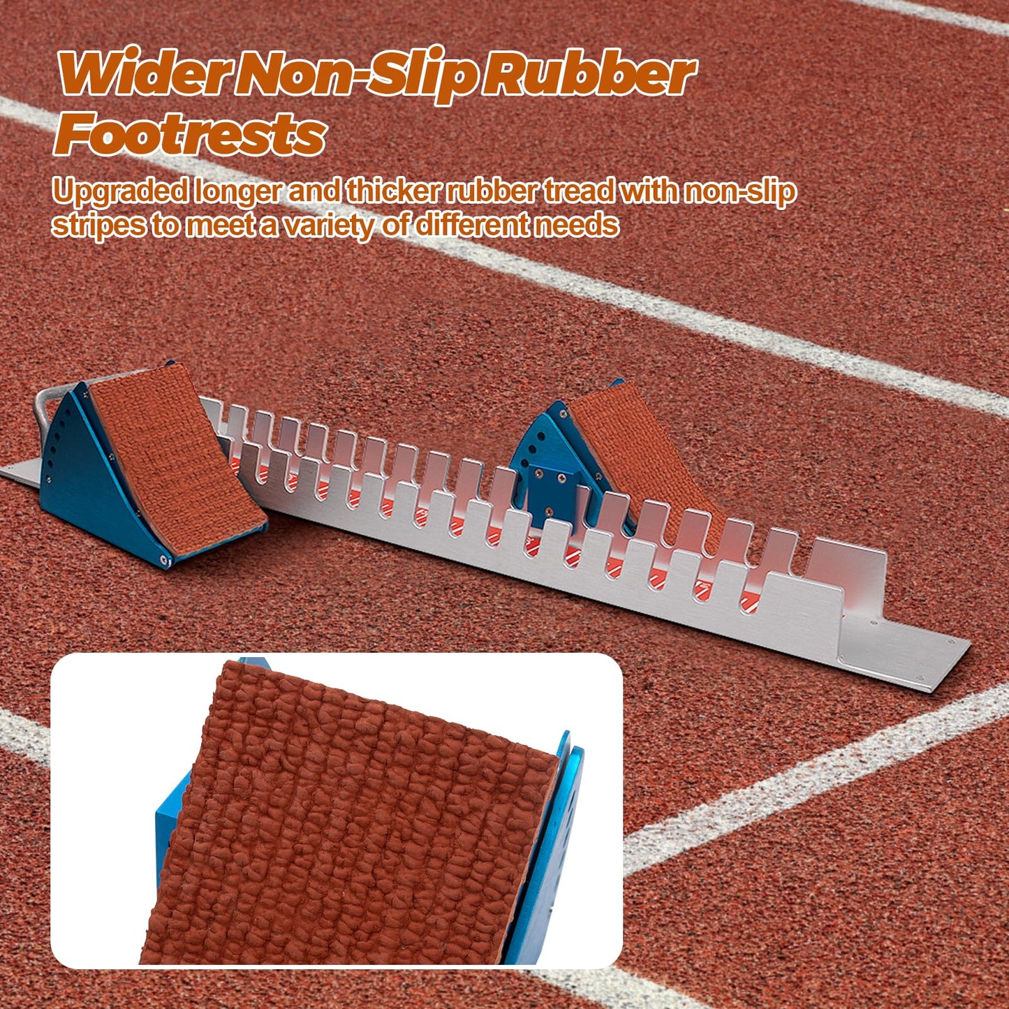 Vaolvpant 32in Starting Blocks with Premium Aircraft-Grade Aluminum 6 Angle Adjustable and Detachable Pedals Ideal for Running Enthusiasts Professional Track and Field Competitions