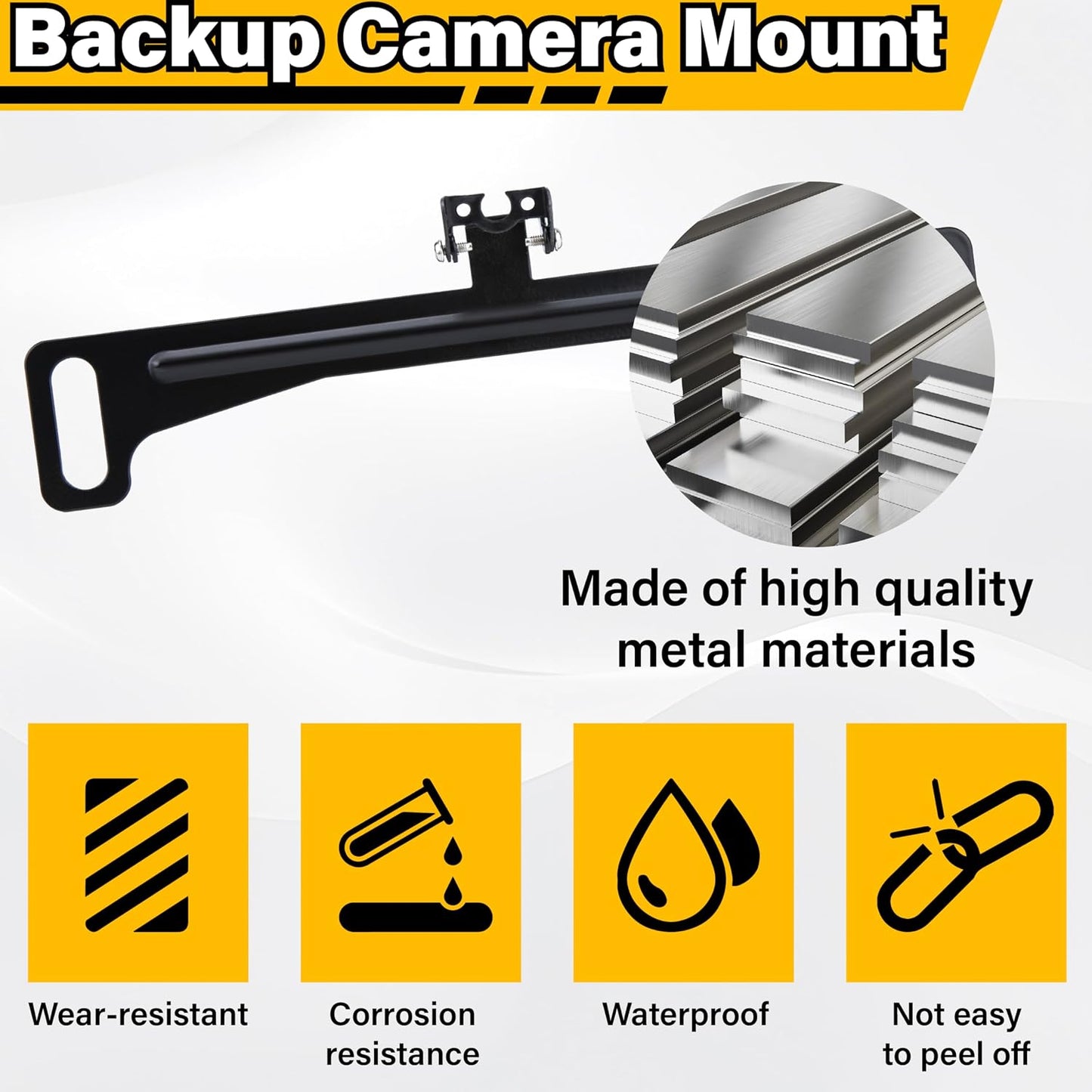 Backup Camera License Plate Mount, Rear Camera Back up Bracket, Universal Car Dash Cam Mirror Mount, Camera Mounting