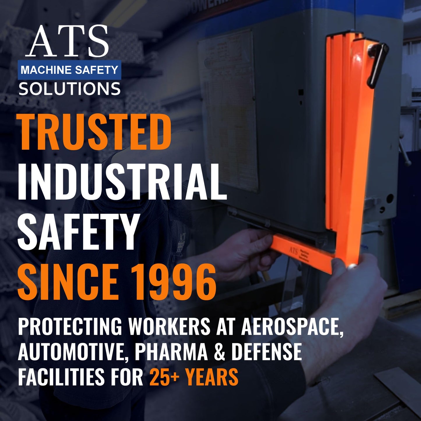 ATS VB-ES1 Vertical Band Saw Guard | High-Visibility Safety Shield for 15"+ Saws | Adjustable 7" Lexan & Aluminum Frame | Made in USA