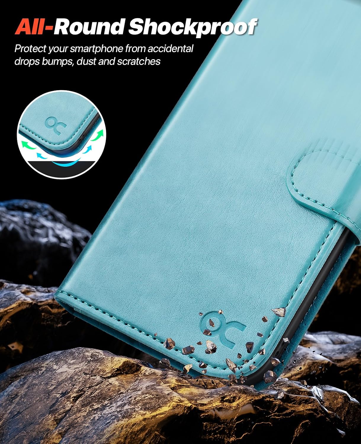 15 [2 1] 6.1 Inch, OCASE for iPhone Detachable Wallet Case with Card Holder, in PU Leather Flip Folio Case with RFID