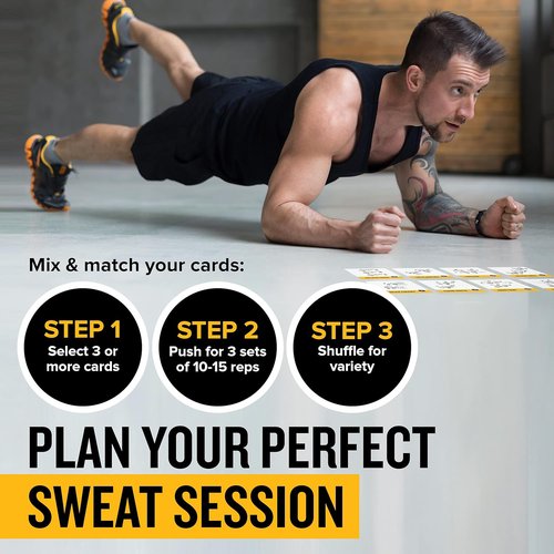 NewMe Fitness Bodyweight Workout Cards - Instructional Fitness Deck for Home & Gym Training (Vol 1)
