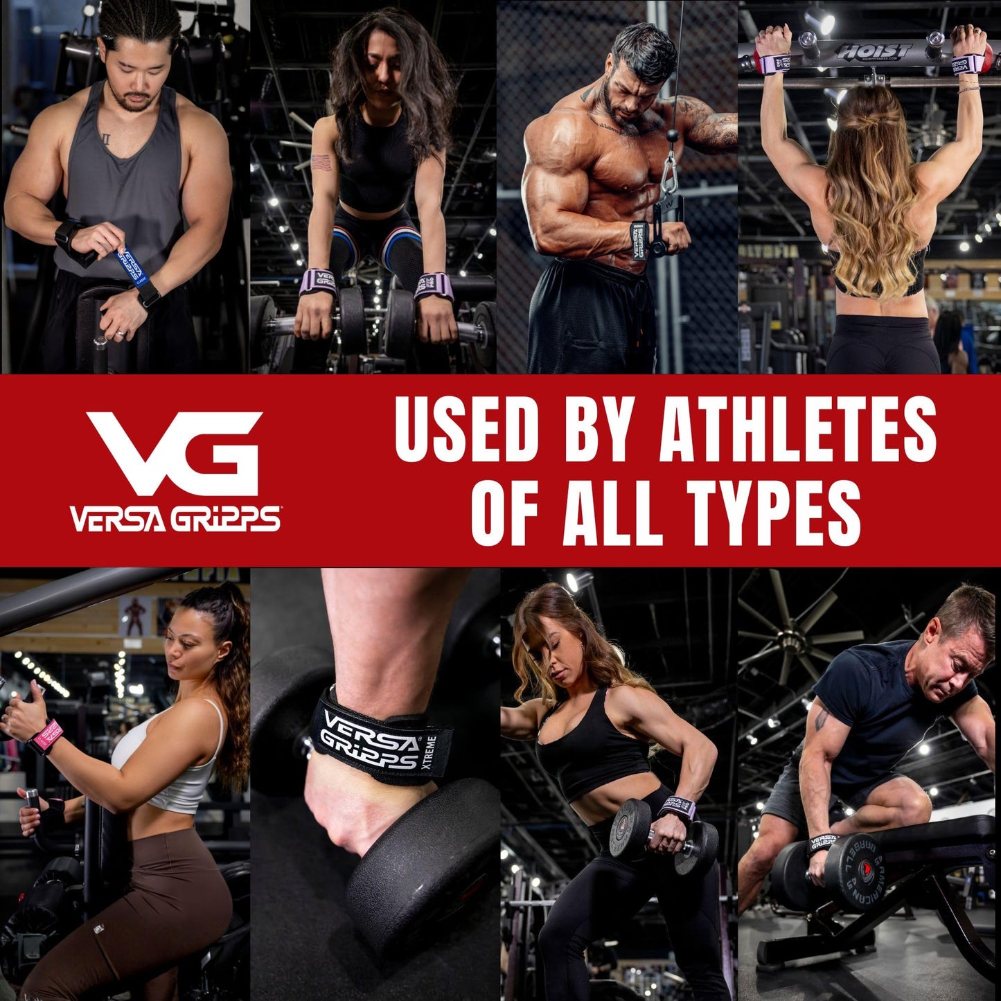 Versa Gripps Pro, Made in USA, Wrist Straps for Weightlifting Alternative, Best Training Accessory, R/L, Black