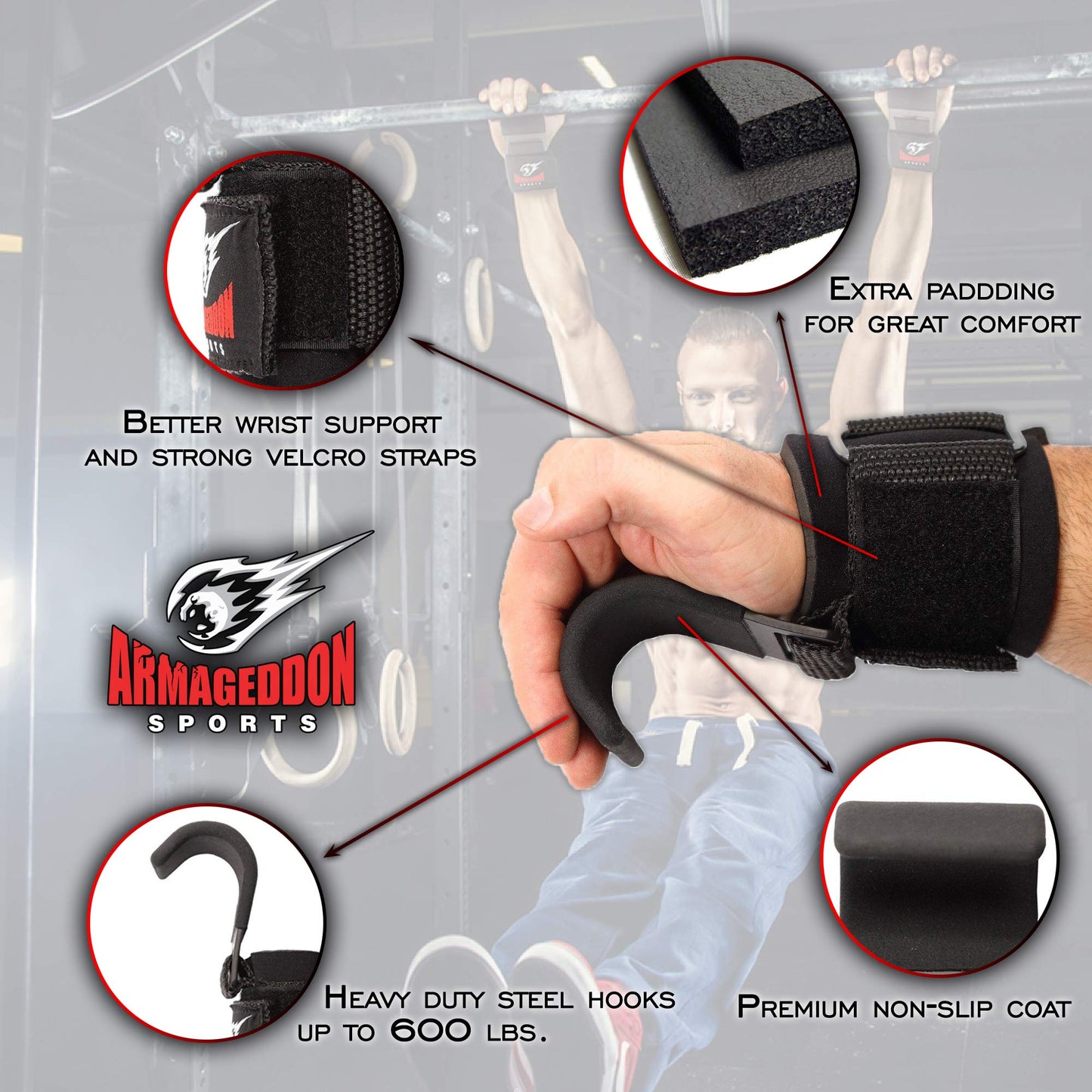 Premium Deadlift Straps, Weight Lifting Grips, Weight Lifting Hooks, Gym Grip Straps, Wrist Grips Weight Lifting, Pull Up Straps, Gym Hooks, Weight Grips, Hand Straps for Weight Lifting