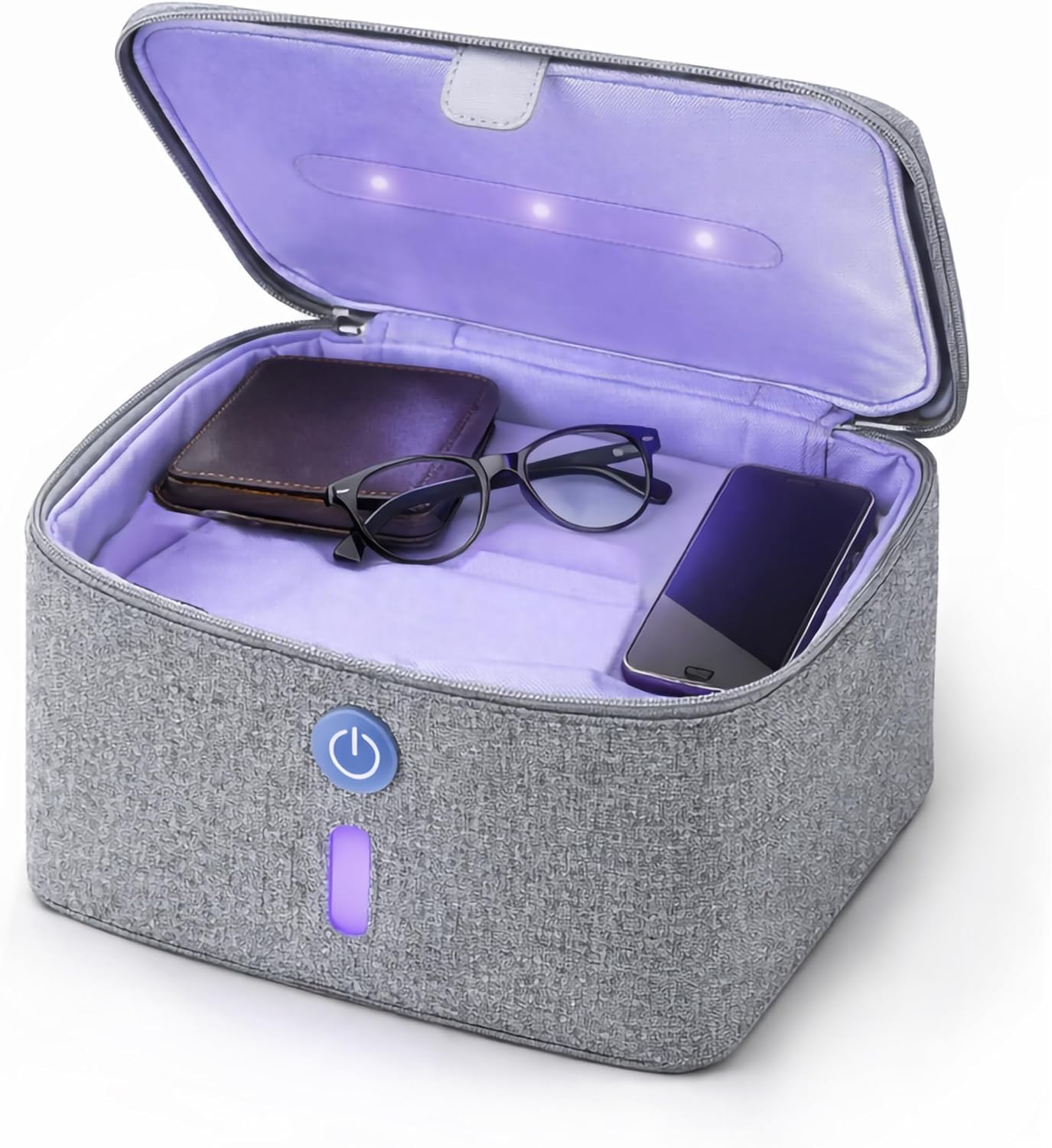 Brookstone UV Light Bag, Portable Sterilizing Bag for Everyday Items, Including Smart Phones, Masks and Small Gadgets