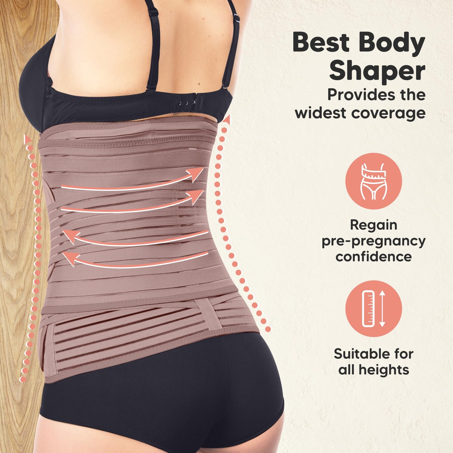 3 in 1 Postpartum Belly Support Recovery Wrap – Postpartum Belly Band, After Birth Brace, Slimming Girdles, Body Shaper Waist Shapewear, Post Surgery Pregnancy Belly Support Band (Dusty Plum, 2XL)