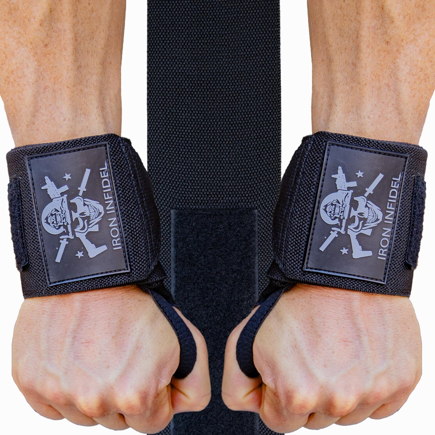 Wrist Wraps for Weightlifting - 18" Heavy Duty Support for Working Out, Gym Accessories for Men - Use for Lifting, Crossfit, Fitness, Exercise, Bench Press, Powerlifting (Black)