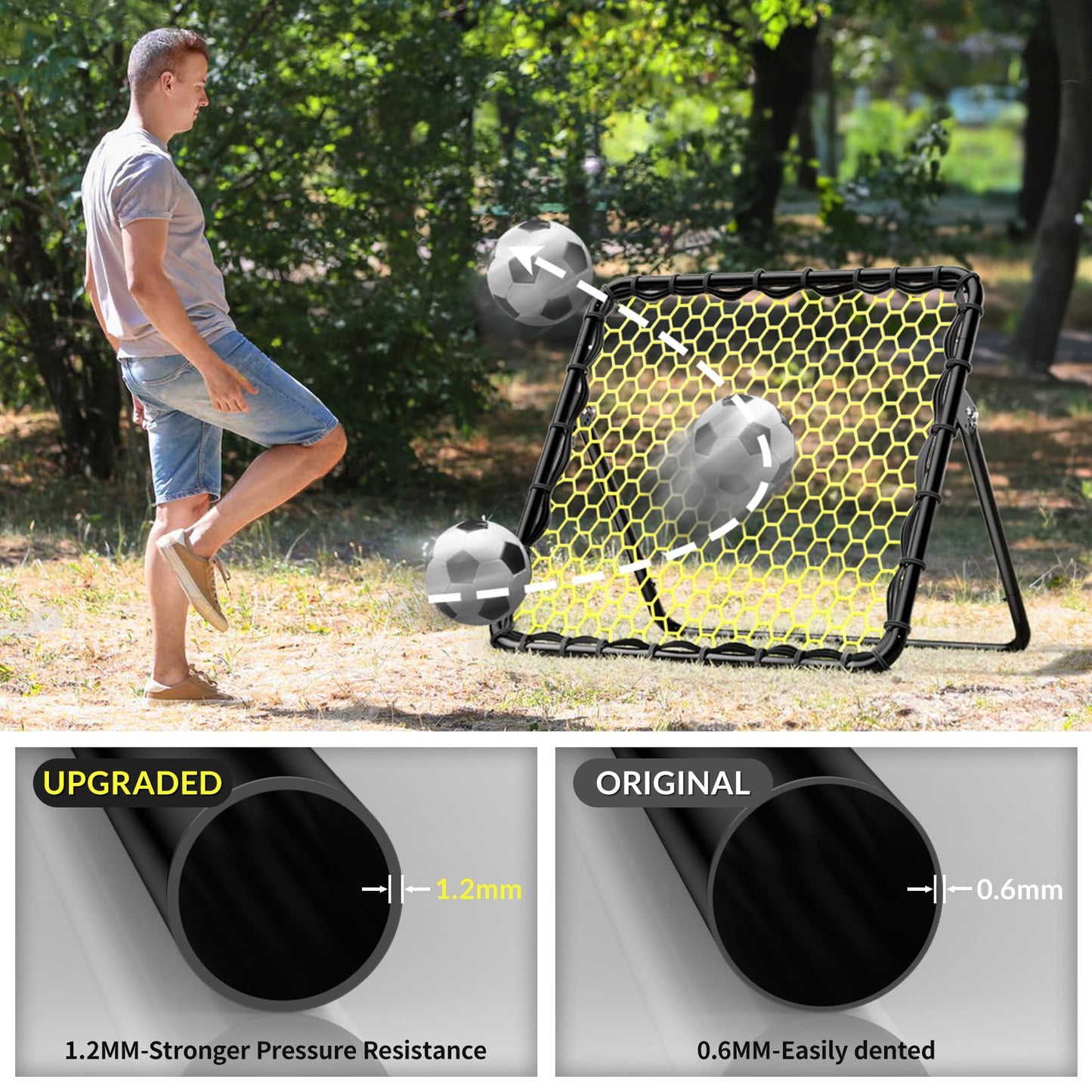 Happy Jump Portable Soccer Rebounder Net for Kids Soccer Training Practice