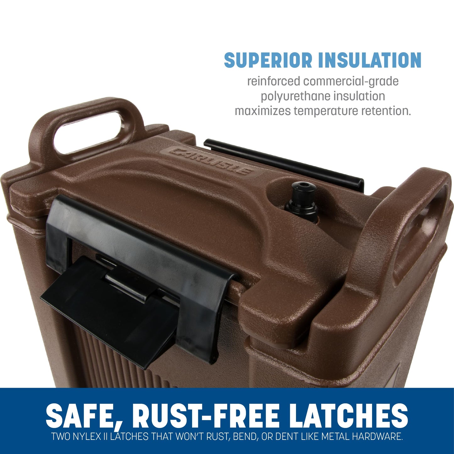 Carlisle FoodService Products Cateraide LD Insulated Beverage Server, Drink Dispenser with Spigot for Commercial or Home Use, 5 Gallon Capacity, 1 Count, Black