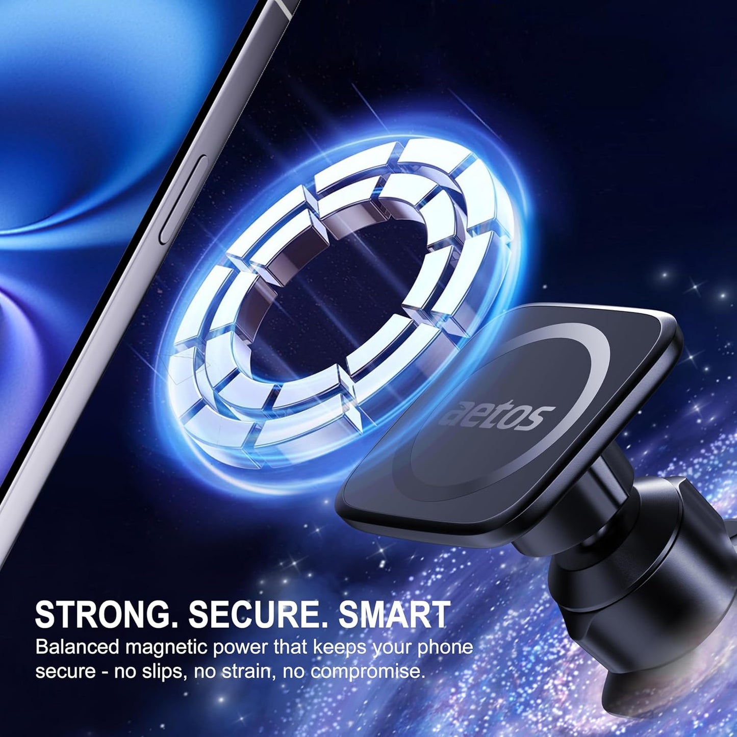 aetos 20 N52 17 16 15 14 13 12 for MagSafe Car Mount. Elegant Magnetic Air Vent Phone Holder with Strong Magnets