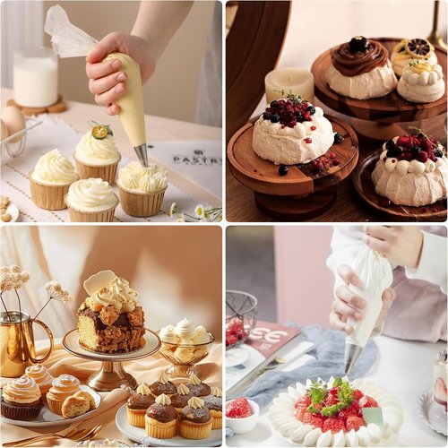 100 Pieces Piping Bags - Anti-Burst 12-Inch Disposable Icing Bags for Cake Decorating | Non-Slip Pastry Bags