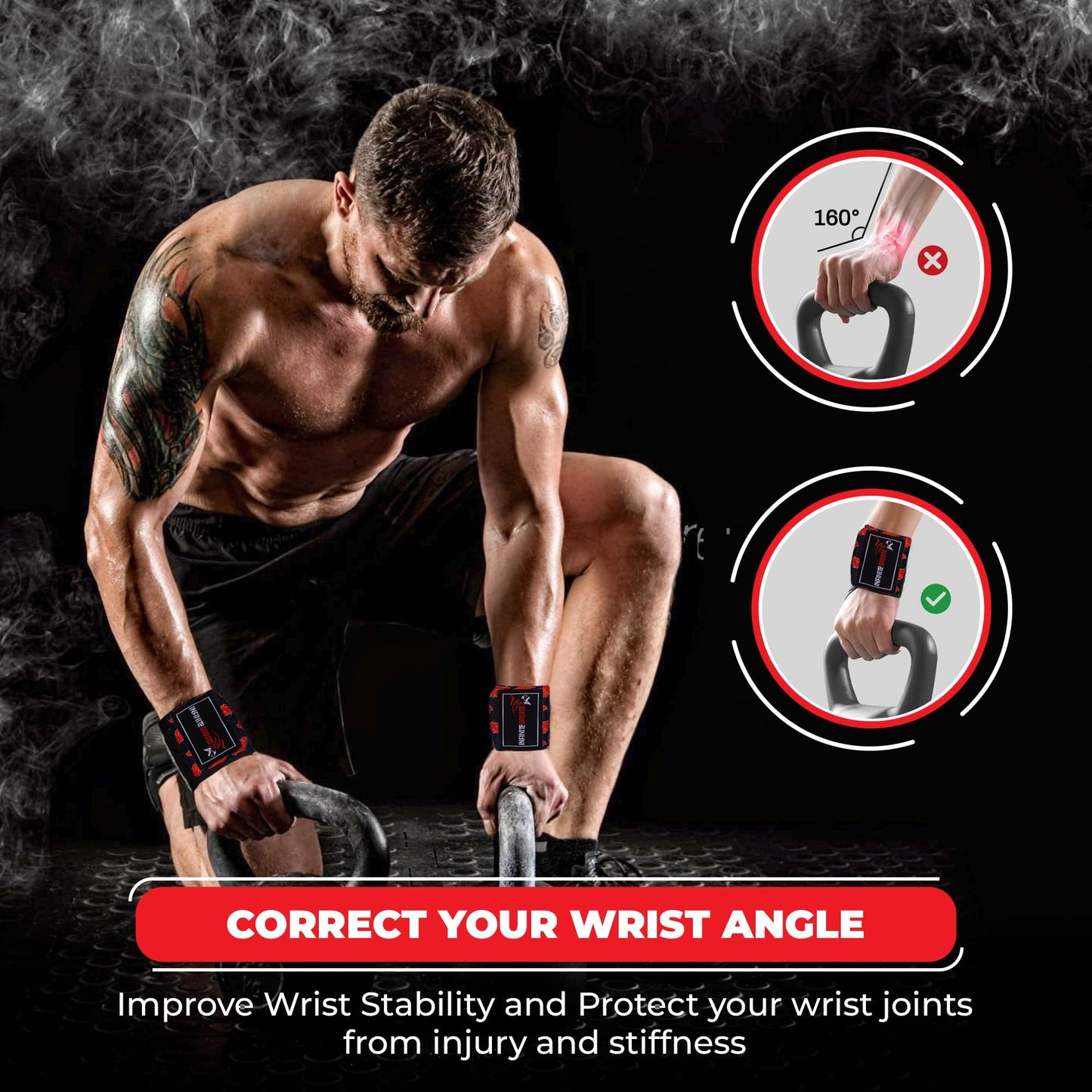 Weight Lifting Wrist Straps with Neoprene Padding – Heavy Duty Deadlift Straps for Weightlifting, Powerlifting Gym Training (Red Cloud, Standard)