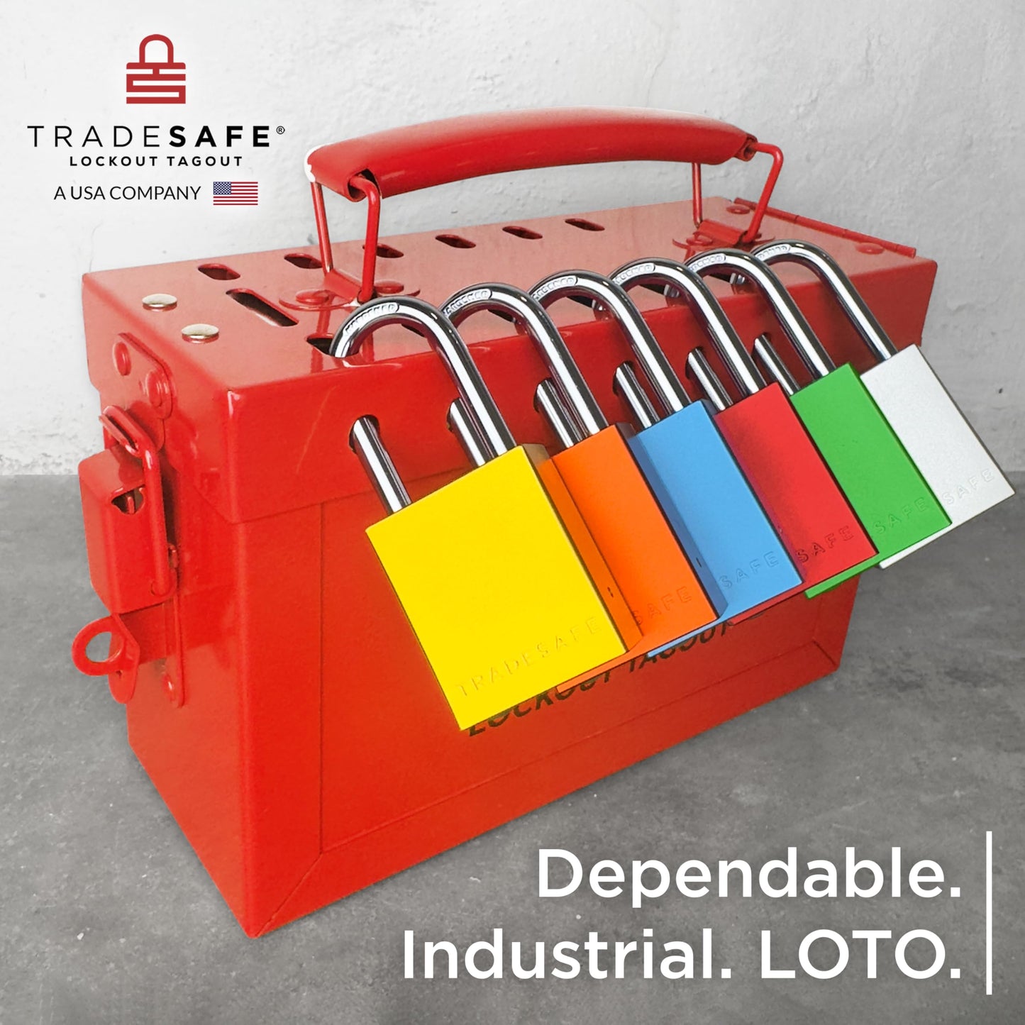 TRADESAFE Lockout Tagout Locks Set - 10 Blue Aluminum Loto Locks, Lock Out Tag Out Padlocks Keyed Alike, 2 Keys Per Lockout Padlock, OSHA Compliant