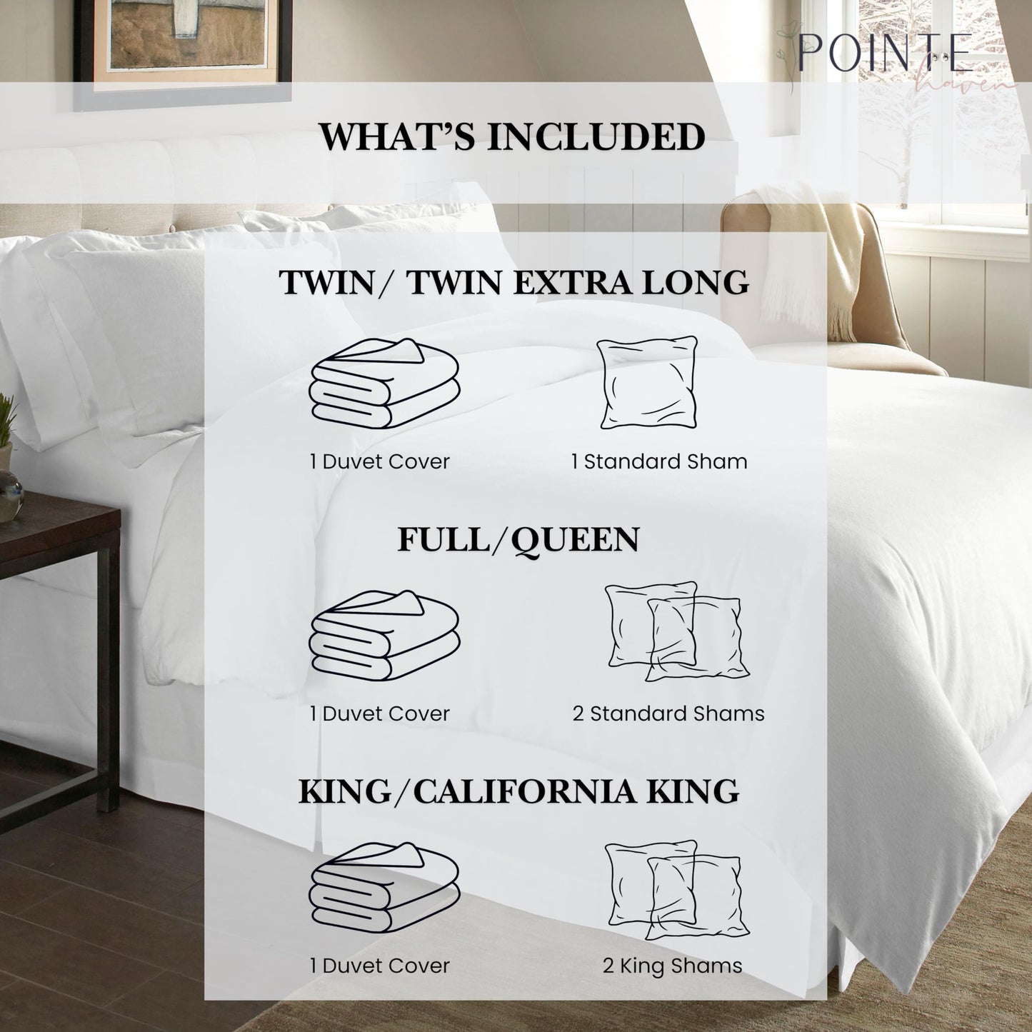 Pointehaven 180 GSM Cotton Flannel Duvet Set - Full/Queen, Scenic Toile, Blue