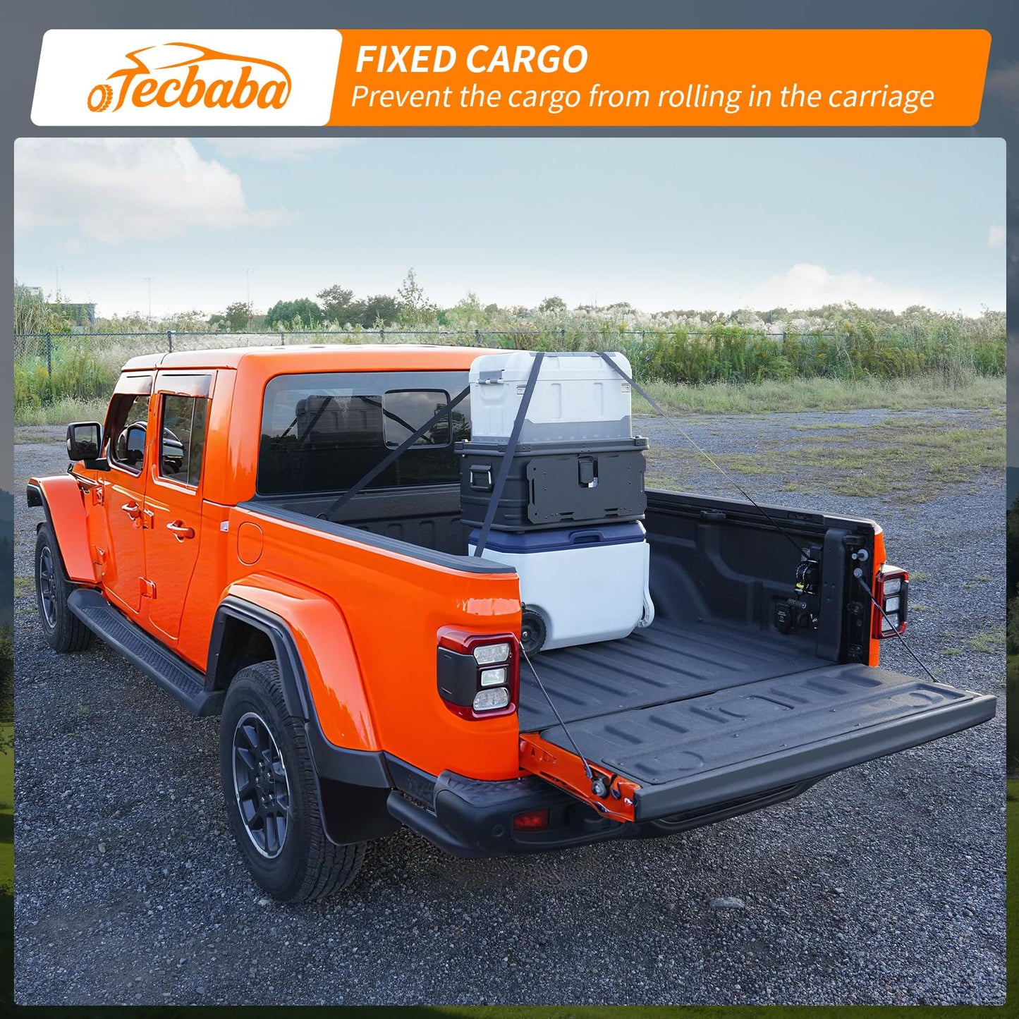 2020-2026 Jeep Gladiator JT 2018-2026 Wrangler JLU Retractable Ratchet Strap and Full Coverage Door Sill Protector