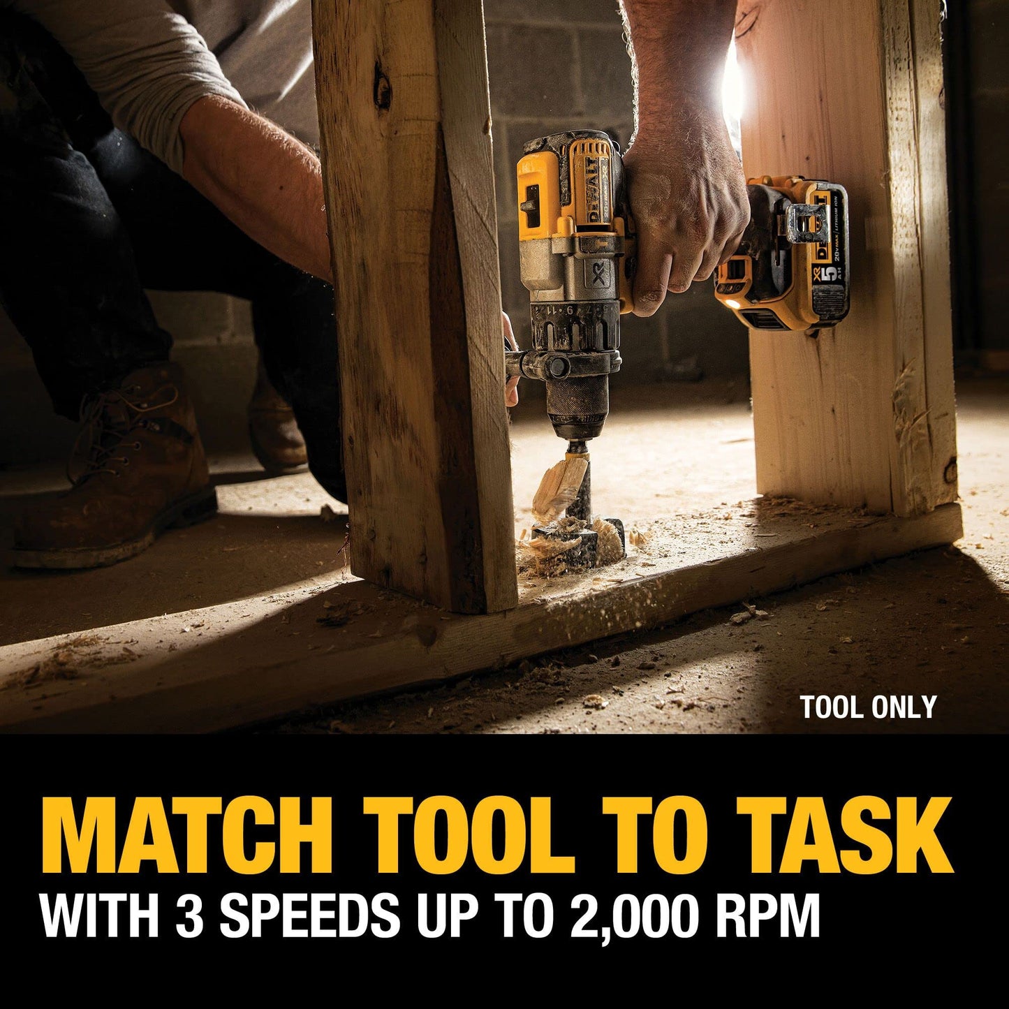 DEWALT 20V MAX XR Cordless Hammer Drill Driver Brushless, Heavy Duty 1/2", 3-Speed, Tool Only (DCD996B)