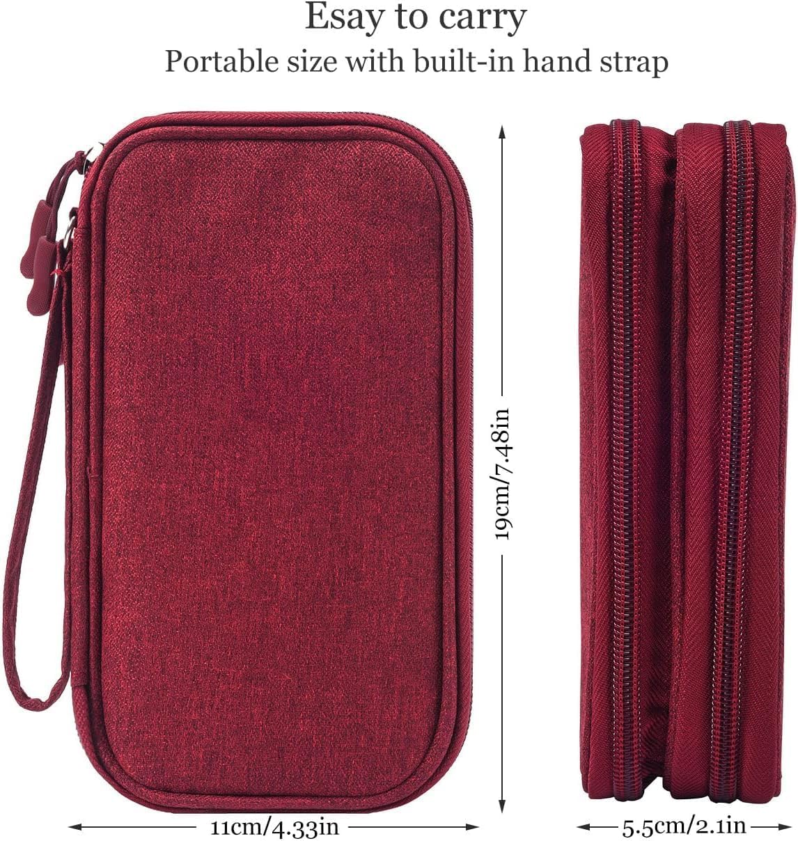 CAOODKDK Electronics Accessories Organizer Pouch Bag, Travel Universal Organizer for Cable, Charger, Phone, SD Card