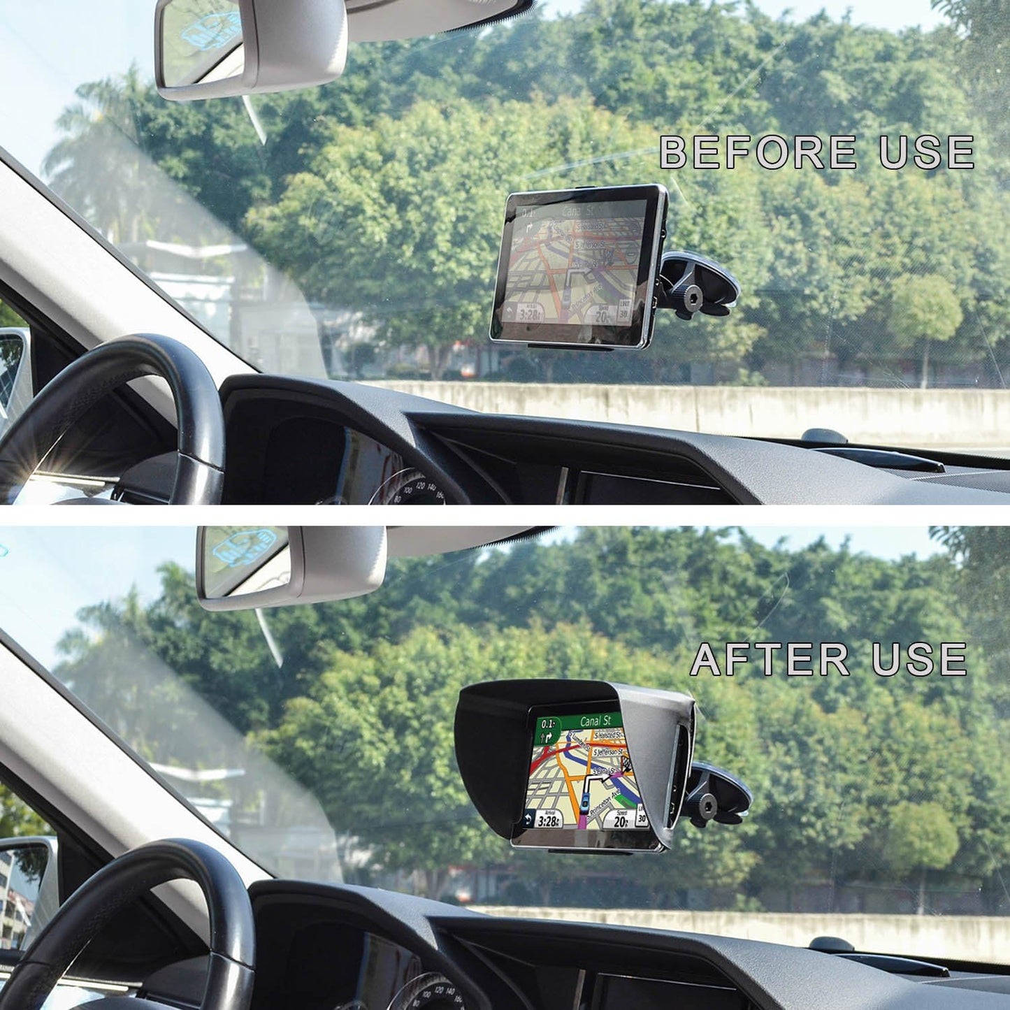 TFY (7 Inch) Sunshade & Glare Visor for Garmin Nuevi GPS Navigator and Other GPS Navigators
