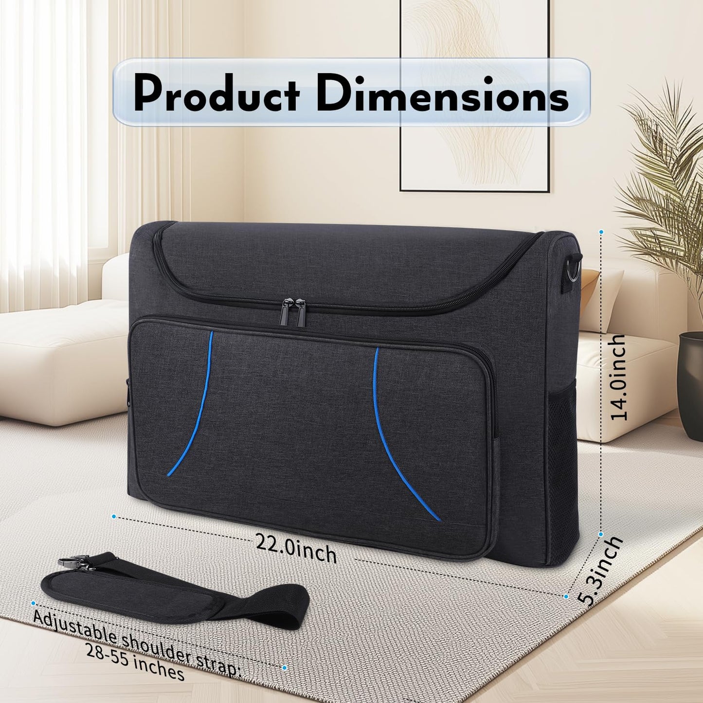 Amotpo Carry Case Compatible with AXV/SoftGym Vibration Plate Fitness Platform Portable Vibration Plate Exercise Machine Storage Bag Cover,Large Capacity Carry Bag with Pockets,Case Only
