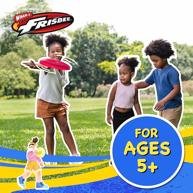 Wham-O Frisbee Go Flying Disc, 9 Inch Lightweight Sports Disc for Beginners Outdoor Beach Backyard Lawn Park Camping Family Activity Game - 70g