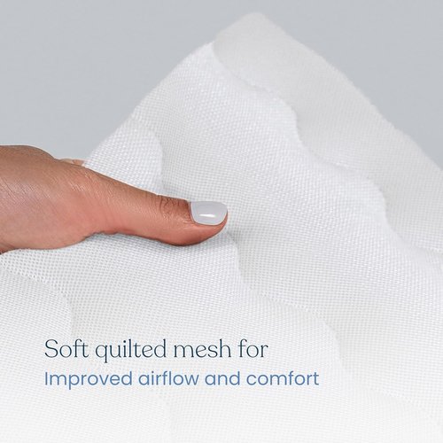 HALO Breathable Crib Mattress Cover - Waterproof Quilted Mesh, Universal Fit for Standard Cribs & Toddler Beds