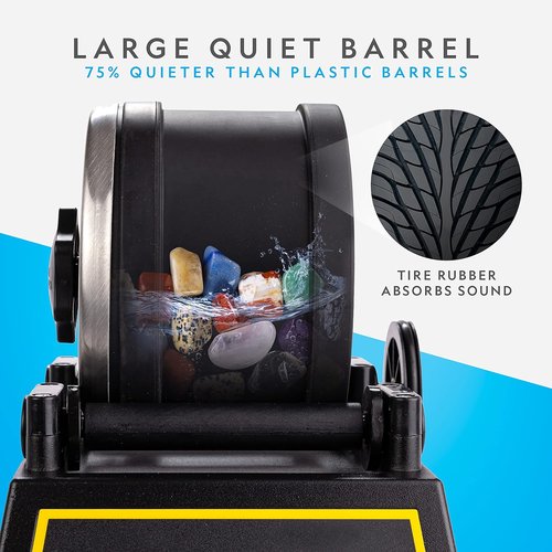 National Geographic Professional Rock Tumbler Kit - Complete 2 Lb. Tumbler for Adults & Kids with Rocks, Grit & GemFoam Polish