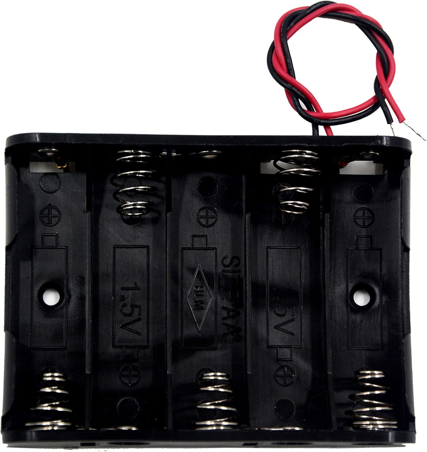 LampVPath (Pack 2 5 5 of AA Battery Holder with Leads, AA Battery Holder with Wires