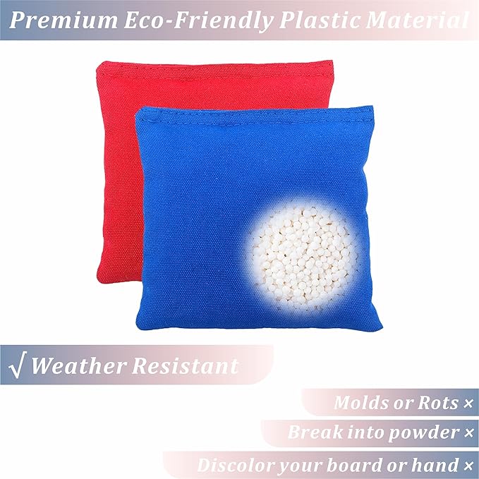 Cornhole Bags Set of 8 Regulation Professional Corn Hole Bean Bags Weather Resistant for Tossing Adults Yard Game