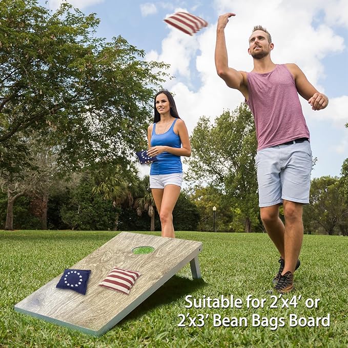 GSE Games & Sports Expert Set of 8 Premium Weather Resistant Cornhole Bags. Regulation Size and Weight Bean Bags for Cornhole Toss Games (Several Styles Available)