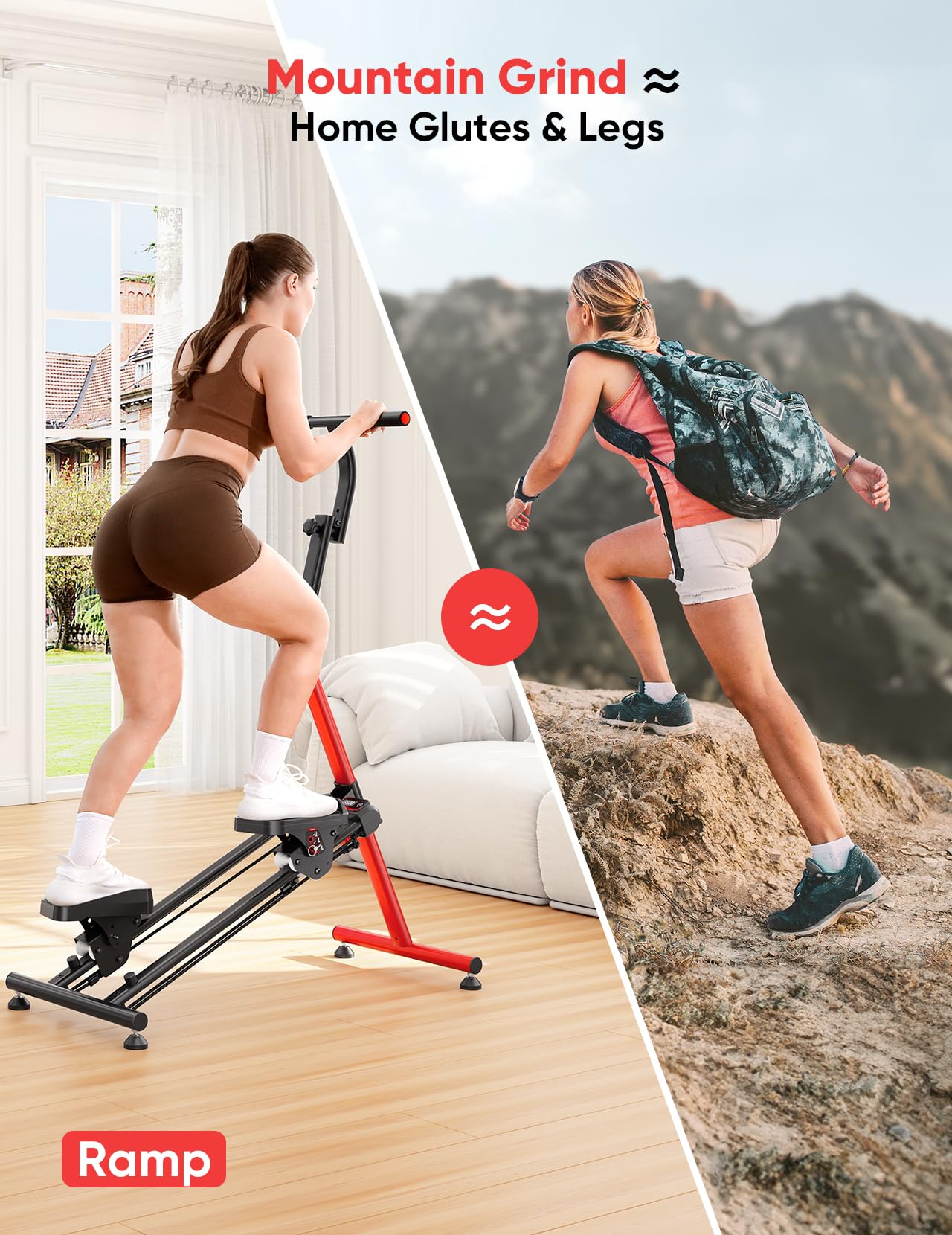 YOLEO Adjustable Resistance Stair Steppers for Exercise at Home, Folding Cardio Stairmaster with 3 Workout Modes & Oversized Pedal,90% Pre-Assembled Stair Climber with Handlebar for Full Body Workout