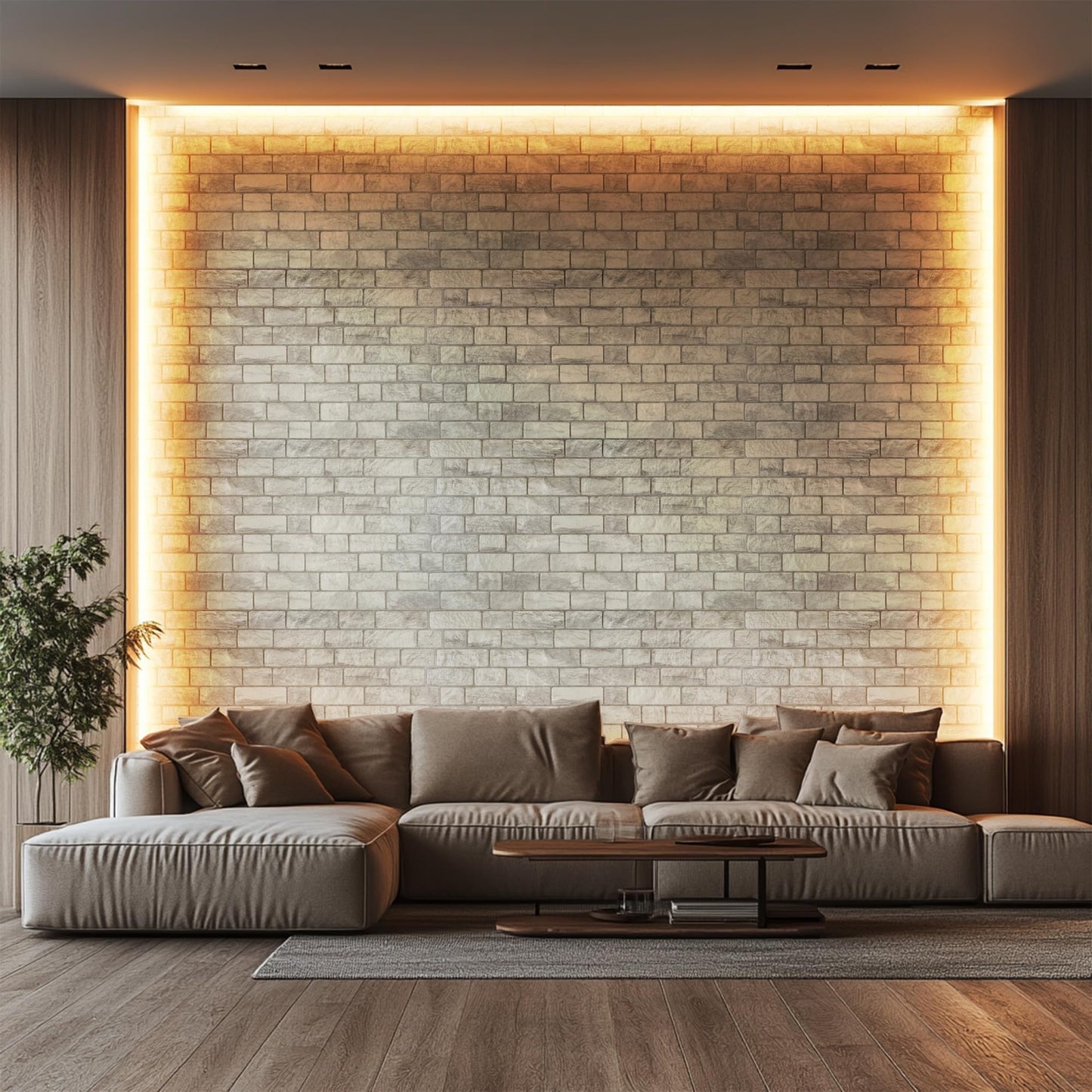 Dundee Deco 3D Wall Panels - Faux Bricks Textured PVC Wall Paneling for Interior Decor - Waterproof & Easy to Clean - 38" x 20" - Grey - Single Panel, Covers 5.2 sq ft