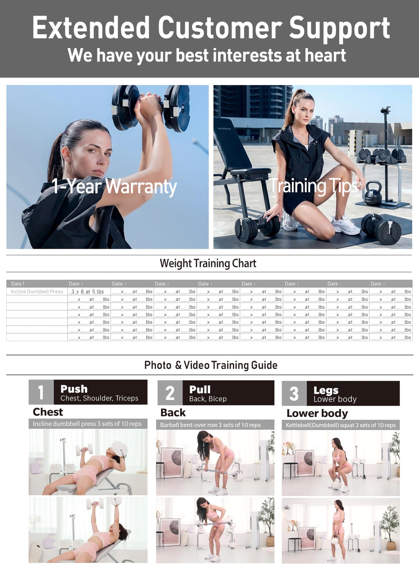BYZOOM FITNESS Pure Series Adjustable Dumbbell 27.5LB Single Unit(Buy 2 for a Pair) - 10-in-1 Adjustable Weights with Precision Micro Plates, for Strength Training & Fitness Workouts at Home Gym, Garage Gym, Small Apartments, Black