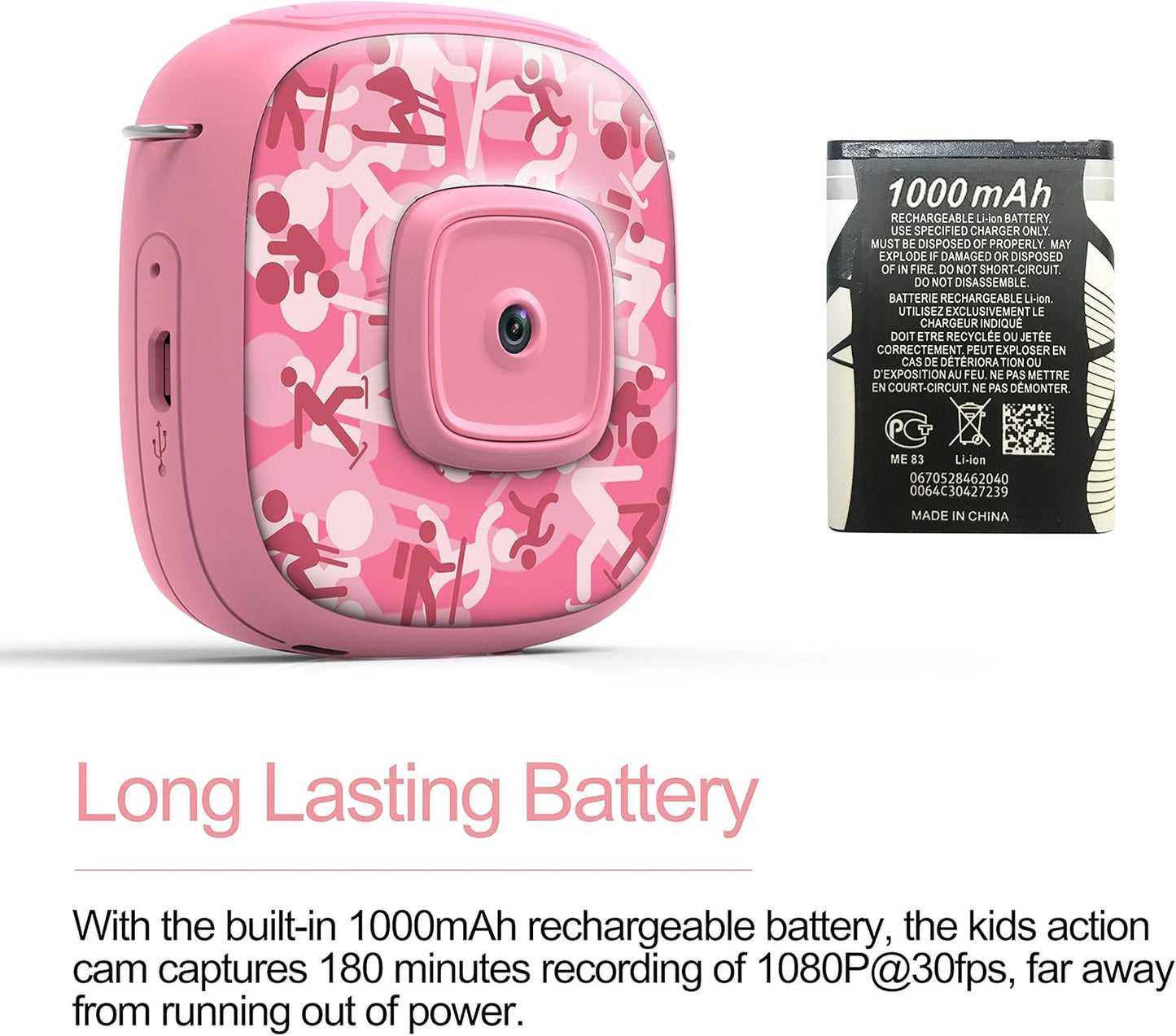 AKAMATE 1080P 4Games, 32GB Kids Action Camera Waterproof Video Digital Children Cam HD Sports Camera Camcorder for Boys