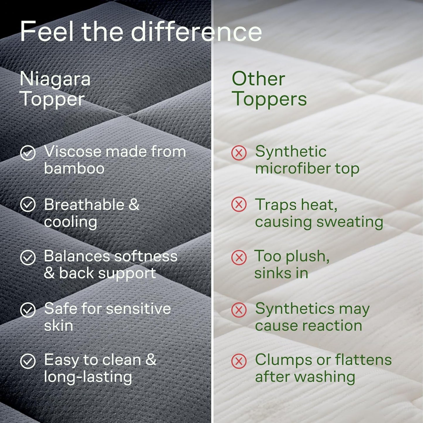 Skiennix Ultra Soft California King Mattress Topper - Bamboo Viscose Pillow Top for Cooling Comfort